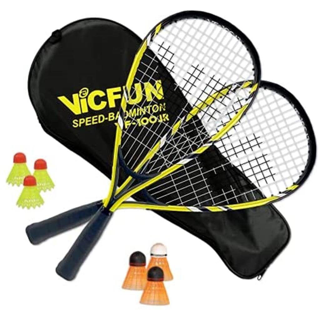 Badmintonschläger Speed Badminton Junior 100 Premium gelb/schwarz