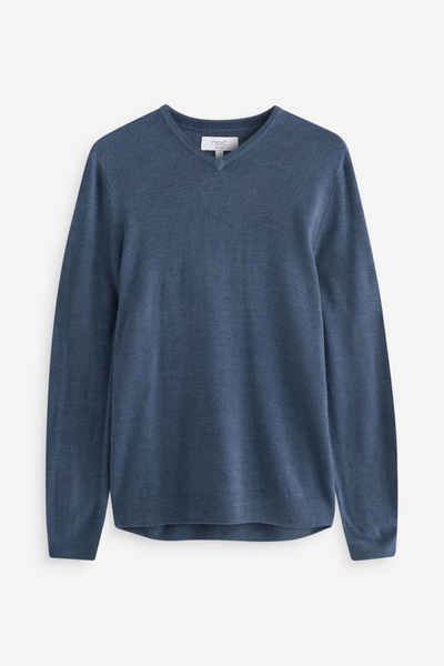 Next V-Ausschnitt-Pullover Pullover mit weichem Griff – V-Ausschnitt (1-tlg)