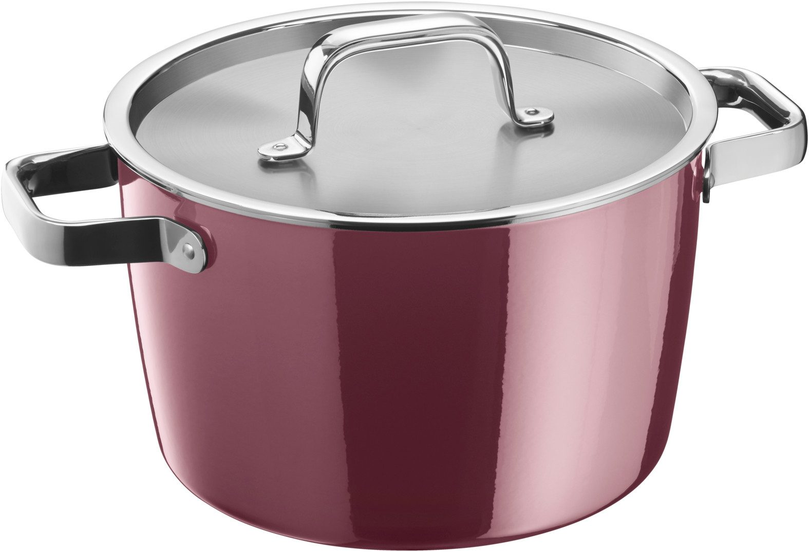 WMF Fleischtopf Fusiontec Aromatic Kochtopf, 22 cm, Rose Quartz, Fusiontec (1x Fleischtopf mit Deckel 22 cm (Volumen 4,7l, Höhe 14 cm) - optimal für Herdplatten mit Ø 18 cm, 1-tlg., 1x Fleischtopf mit Deckel 22 cm - optimal für Herdplatten mit Ø 18 cm), Made in Germany, backofengeeignet, wärmereduzierende Griffe