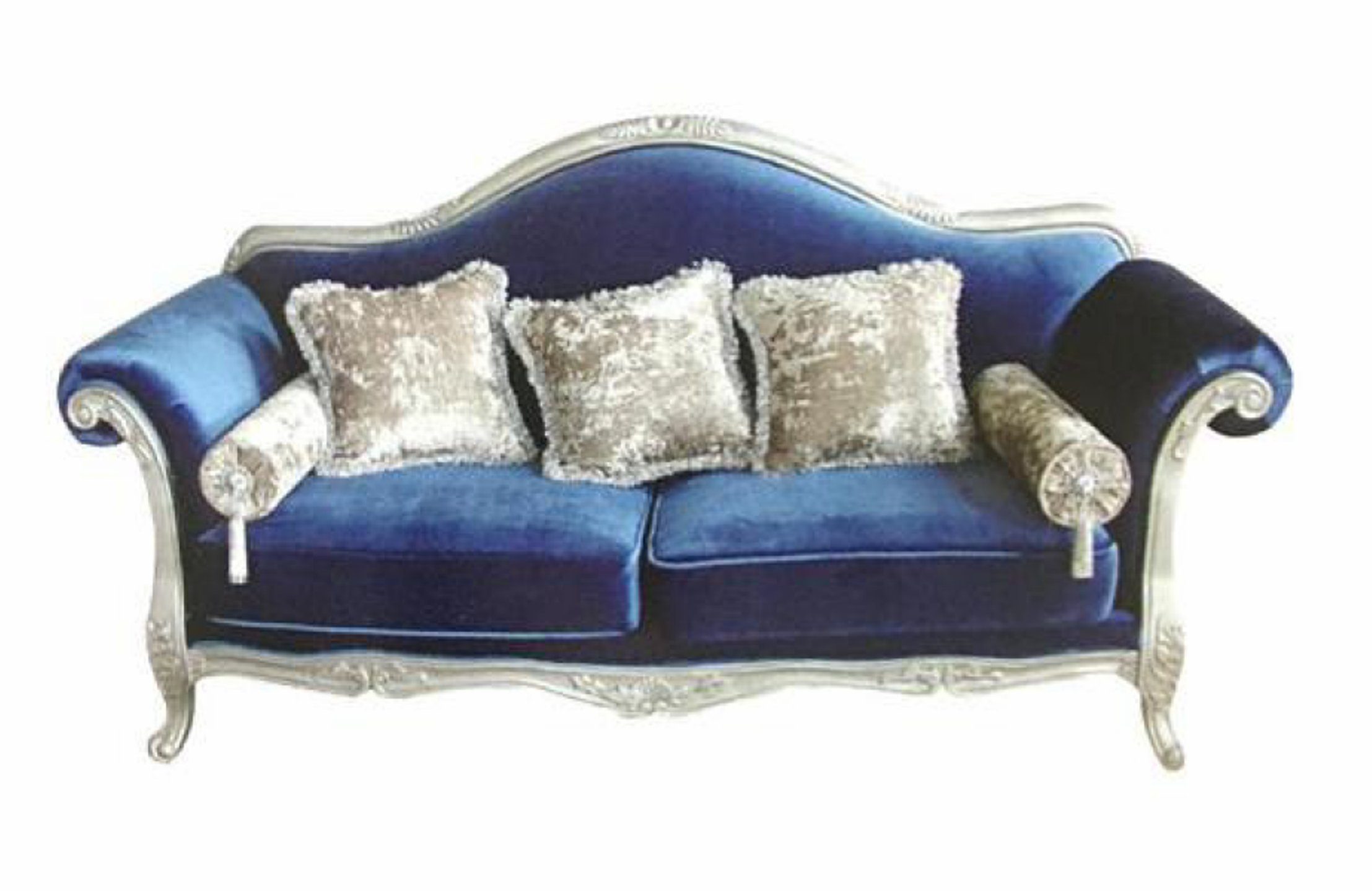 JVmoebel Sofa Klassischer Zweisitzer luixus Blaue Couch 2-Sitzer Stilvoll Neu, Made in Europe