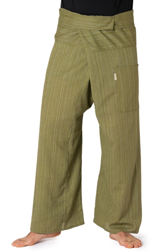 PANASIAM Wellnesshose Thai Fischerhose Lini bequeme Unisex Wickelhose aus Baumwolle als Yogahose Freizeithose Relaxhose loose fit