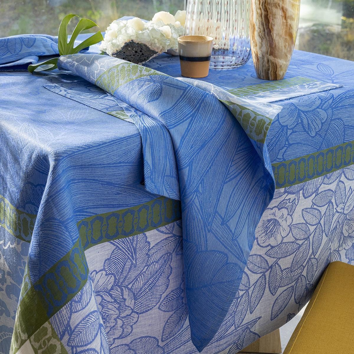 Le Jacquard Francais Tischdecke Le Jacquard Français Tischwäschekollektion Escapade Tropicale, jacquard-gewebt