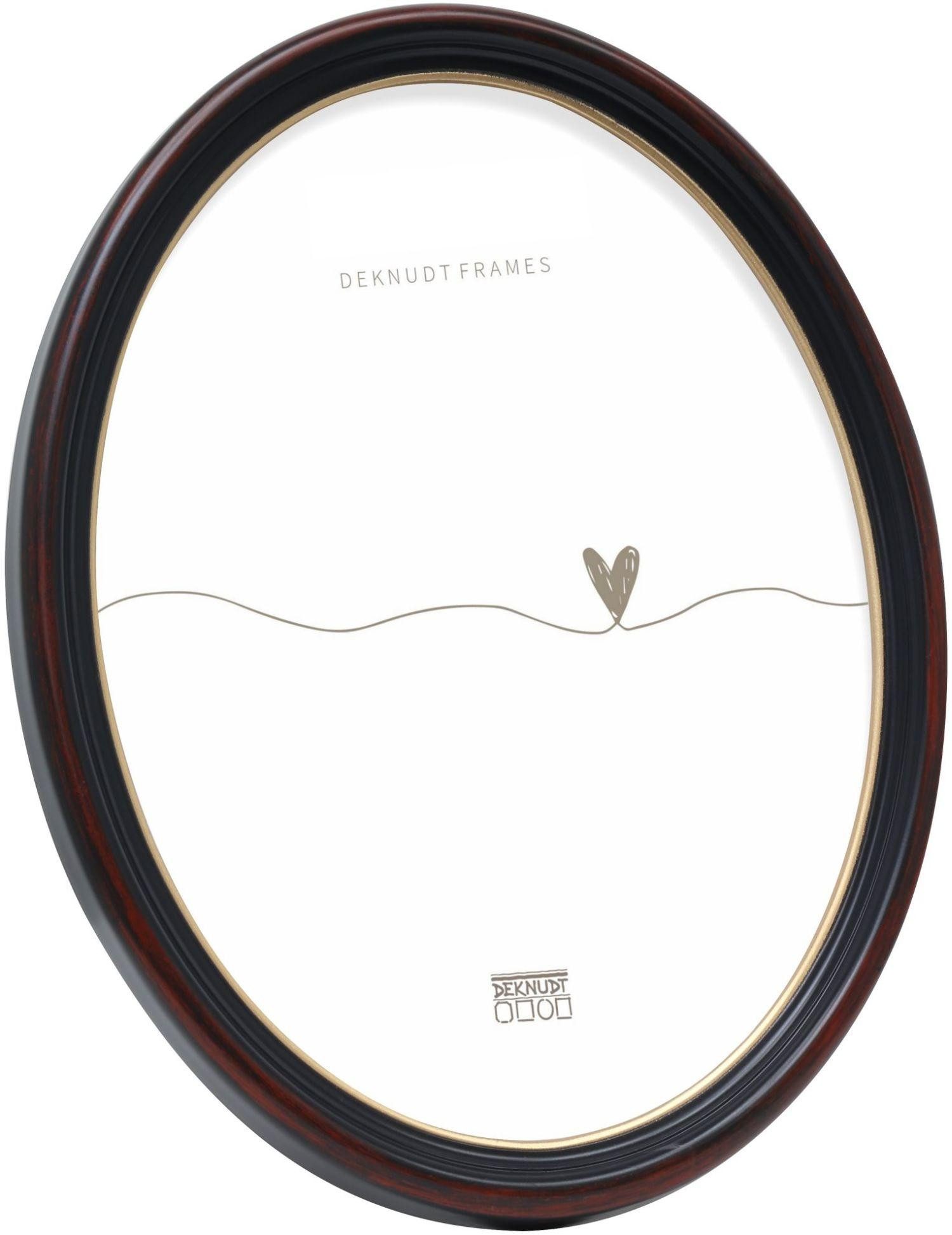 Deknudt Рамки S100F9 10x15cm Ovalrahmen schwarz-braun