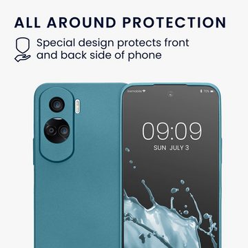 kwmobile Handyhülle Handyhülle für Honor 90 Lite 5G, Silikon Case metallisch schimmernd - Soft Hülle - Handy Cover