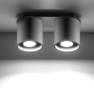 etc-shop LED Deckenspot, Leuchtmittel nicht inklusive, Deckenstrahler modern Designer Küchenlampen Strahler 2 flammig