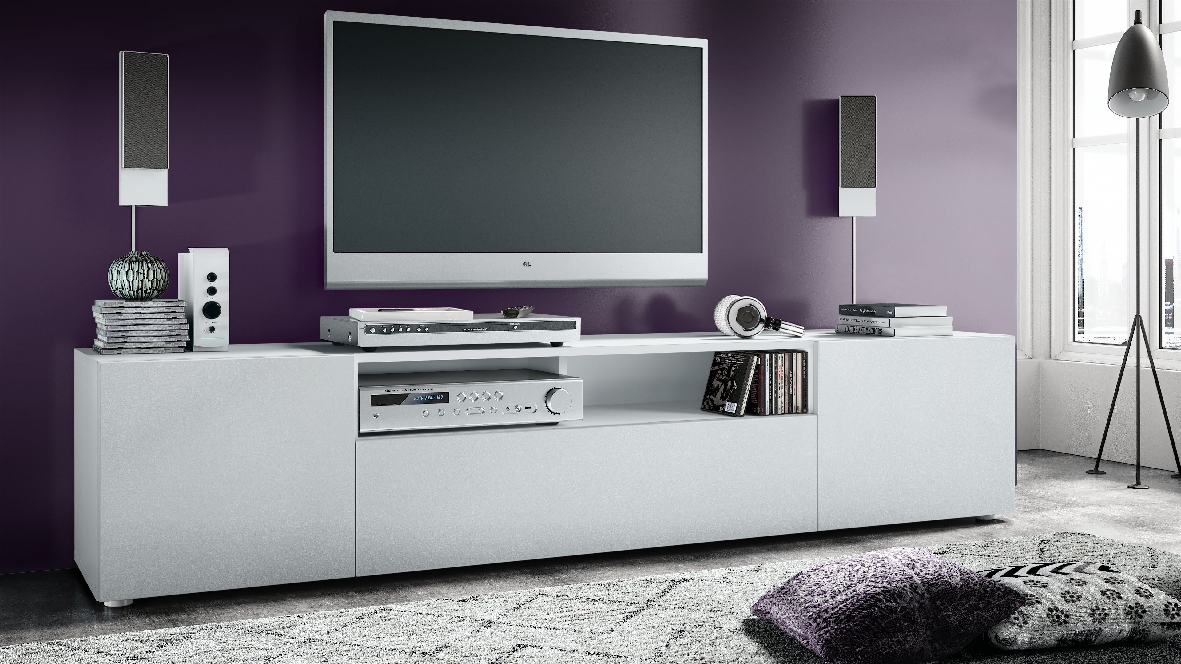 Vladon Lowboard Mogan (TV-Kommode, mit 2 günstig online kaufen