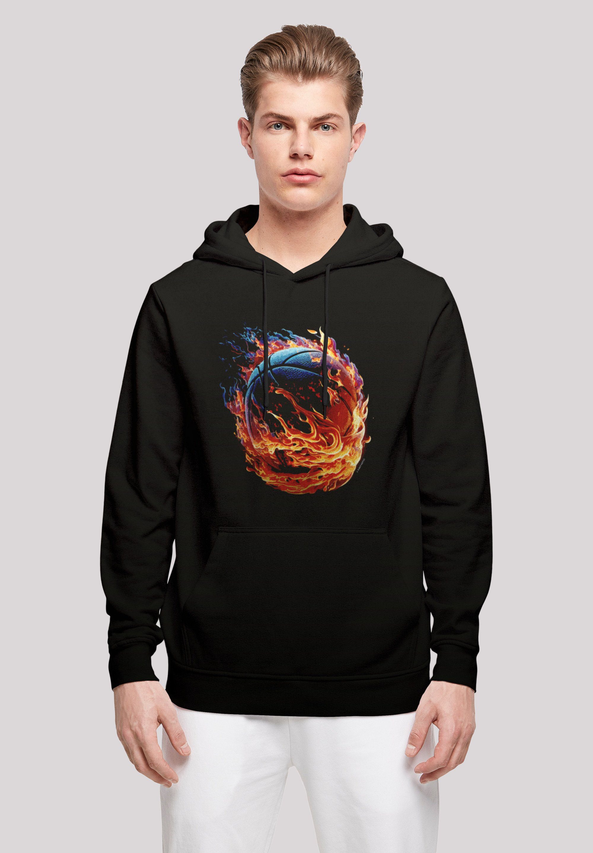 Fire Kapuzenpullover Basketball On F4NT4STIC HOODIE Print Sport