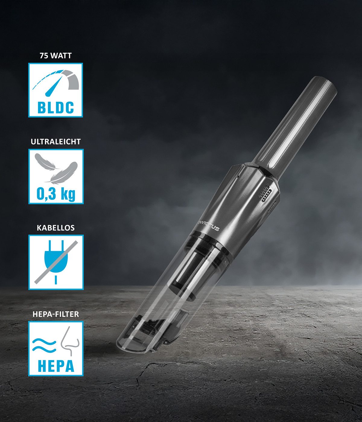 Genius Handstaubsauger Genius INVICTUS ONE PRESTIGE Set 9-tlg., 90 W, beutellos, leicht – Bild 2 von 5
