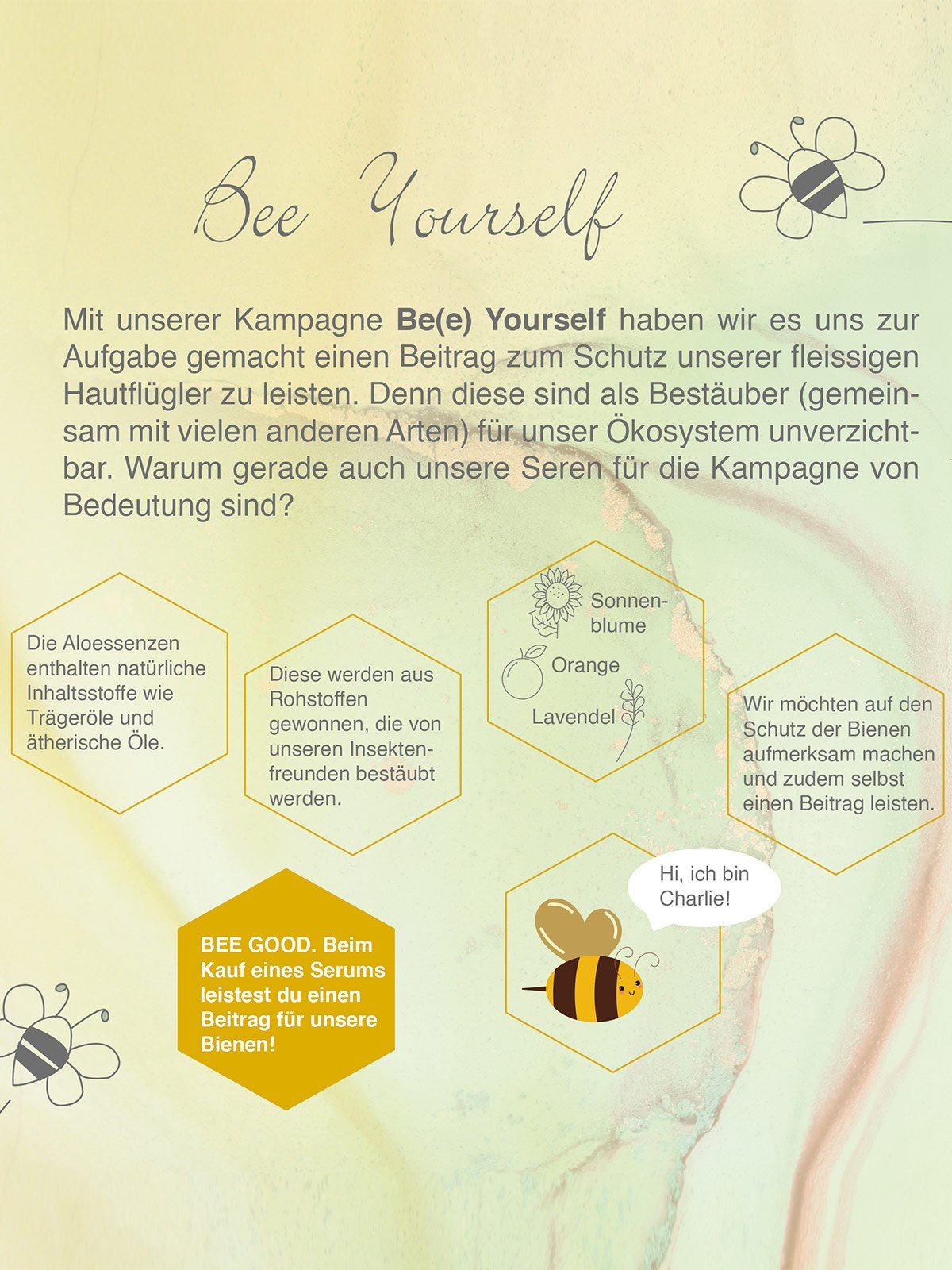 unsere Beim du 1-tlg., Vera L Cosmetic Serums Aloe Bienen SENSATION unseres einen Stück, 1 SKIN für Tratz leistest Beitrag Serum Kauf Gesichtsserum