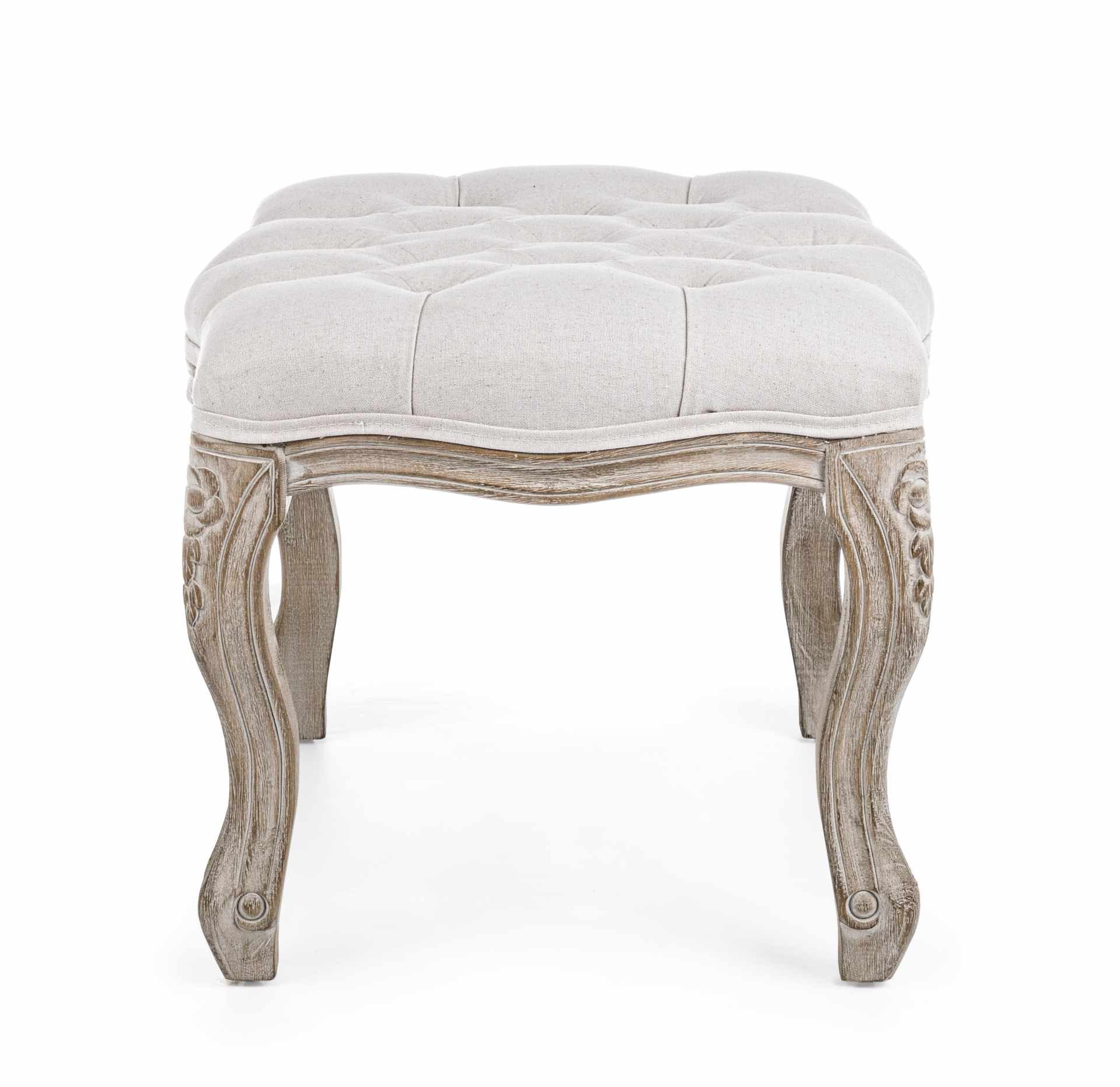 Feeling4Home Sitzhocker Diva mit Stoff-Bezug, Natur