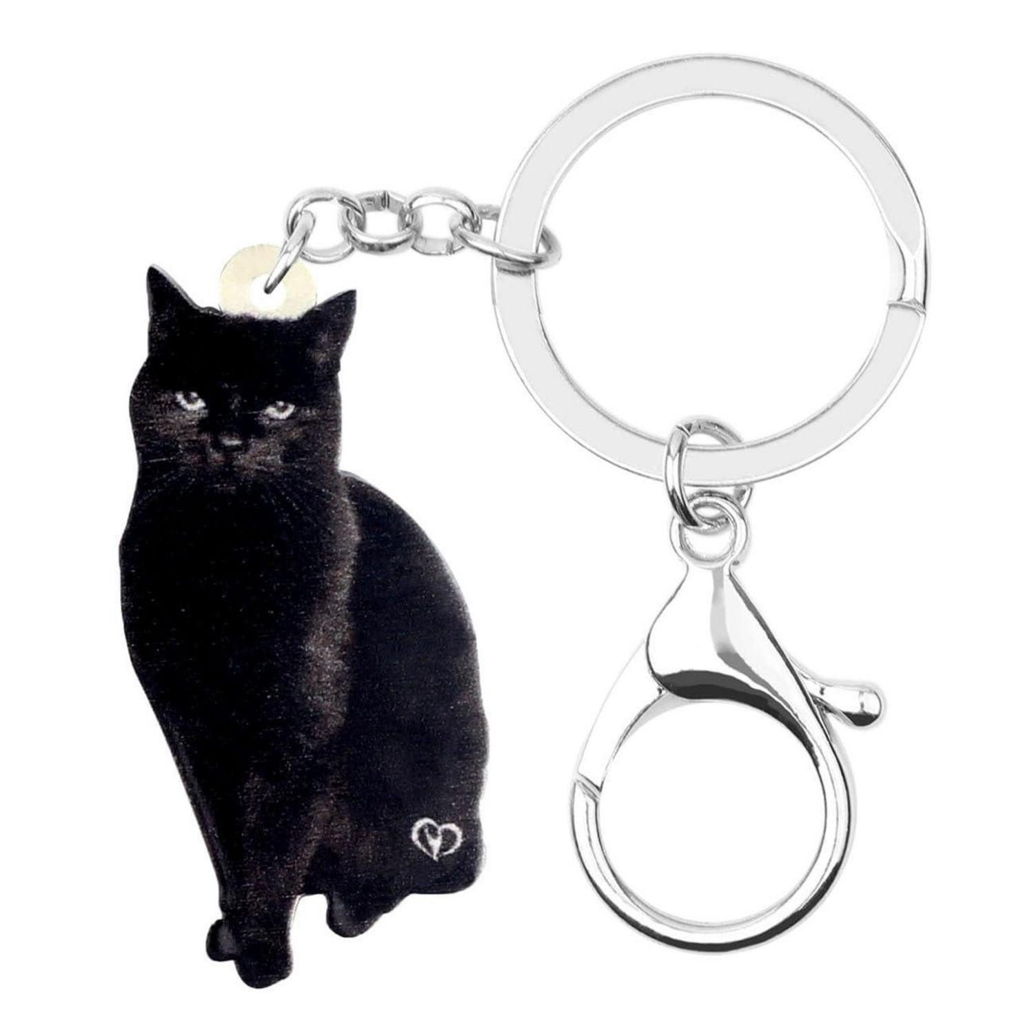 LuxusKollektion Schlüsselanhänger Schlüsselanhänger Schwarze Katze Halloween