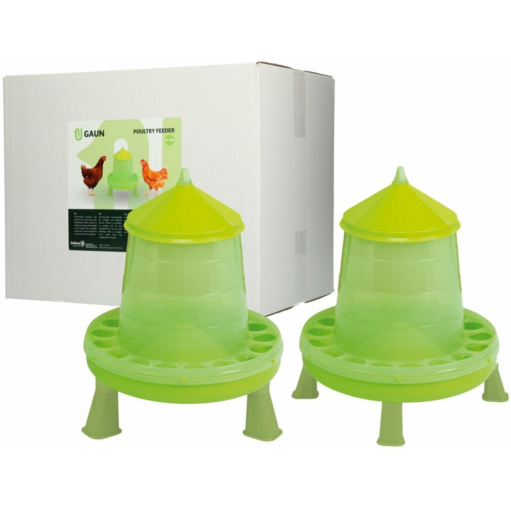 Gaun Futternapf Geflügel Futterautomat mit Ständer 4 kg, lemongrün