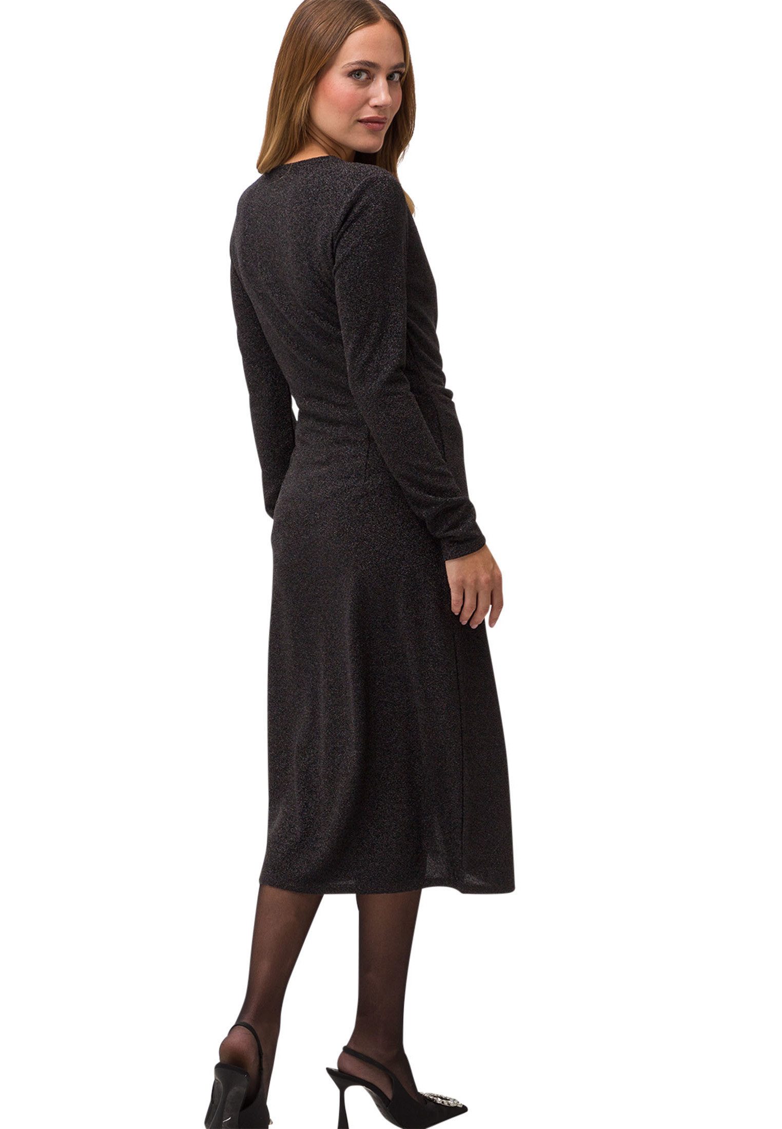 Zero Wickelkleid zero Glitzerkleid mit Wickeloptik Wickeldesign
