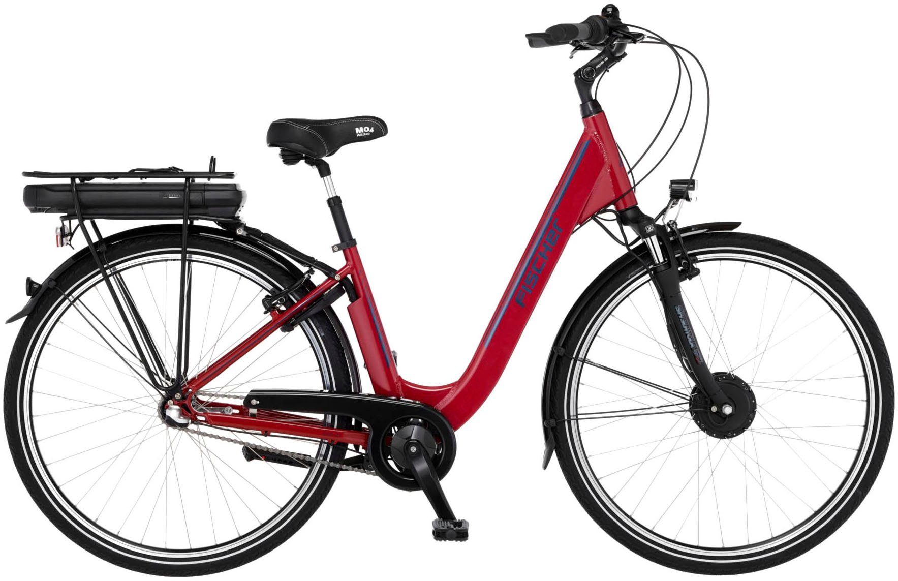 FISCHER Fahrrad E-Bike CITA 1.0 317, 3 Gang, Nabenschaltung, Frontmotor, 418 Wh Akku, Pedelec, Elektrofahrrad für Damen u. Herren, Cityrad