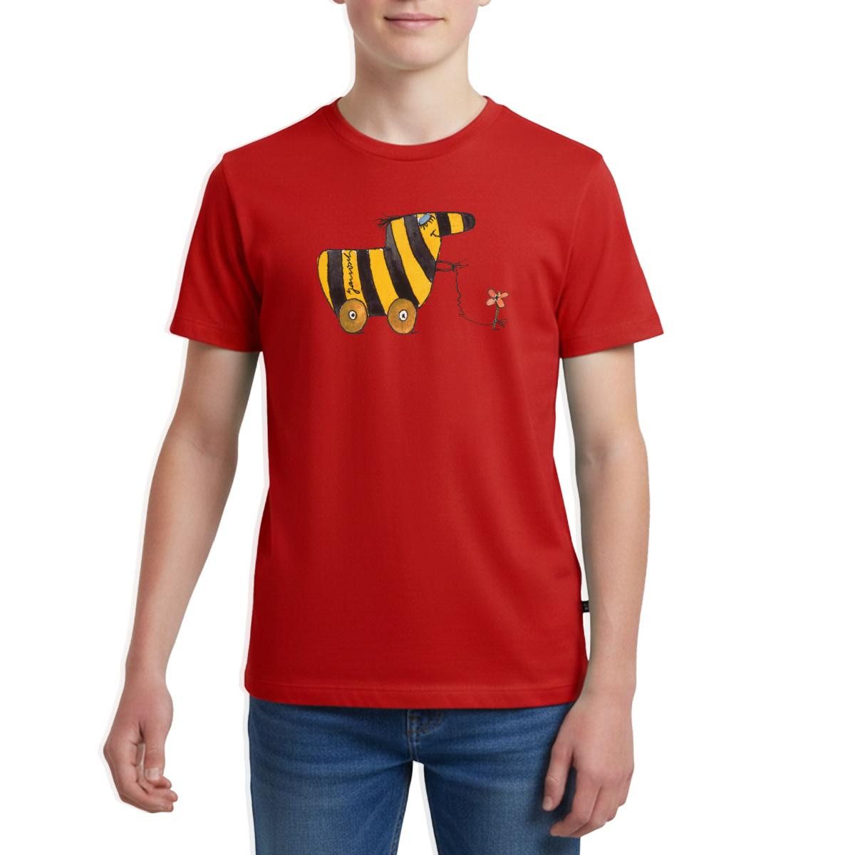 T-Shirt Janosch Große Tigerente Mit Blume Teenager Premium T-Shirt