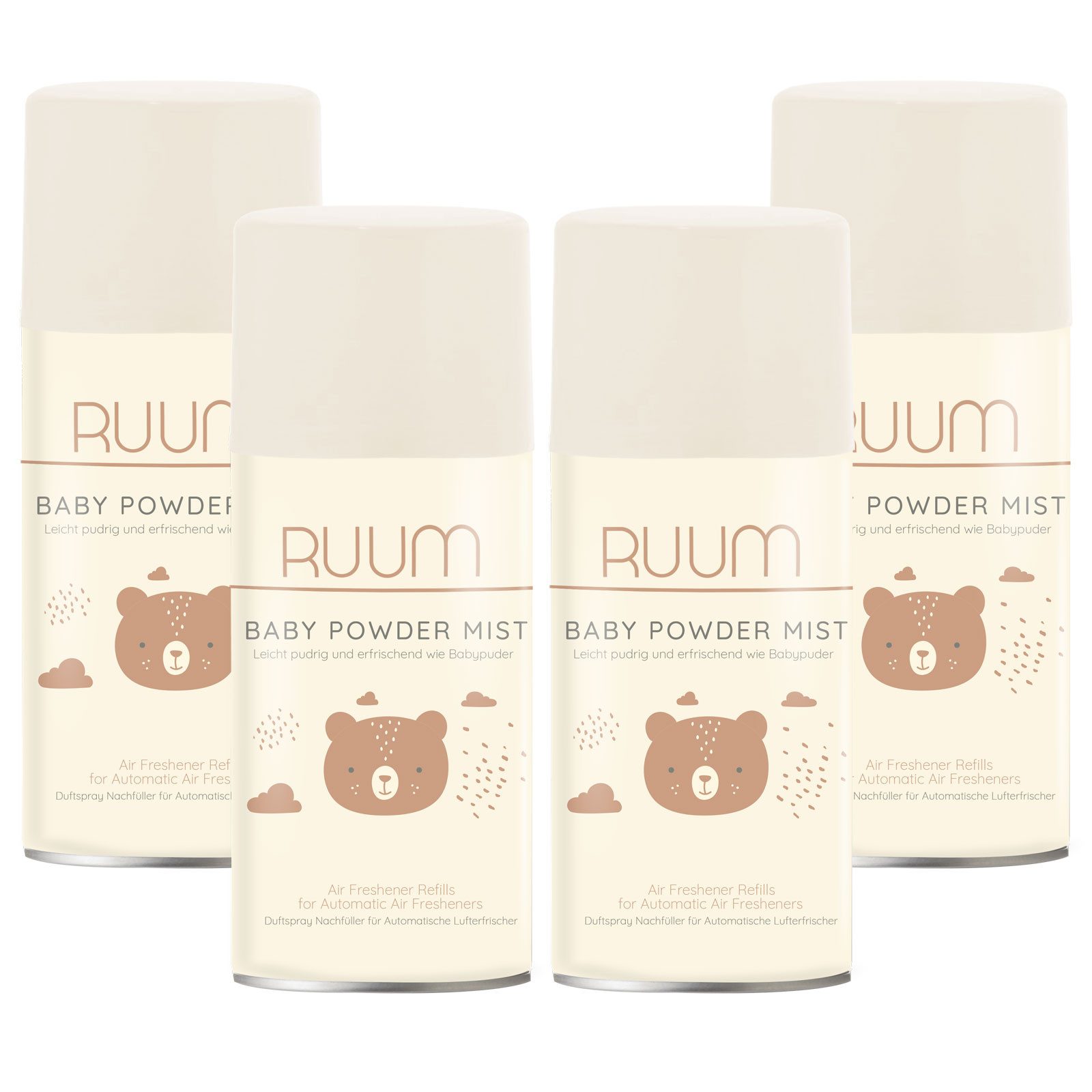 RUUM Raumduft-Nachfüllflasche Lufterfrischer Nachfüller (4-St., 250ml (4er Pack)
