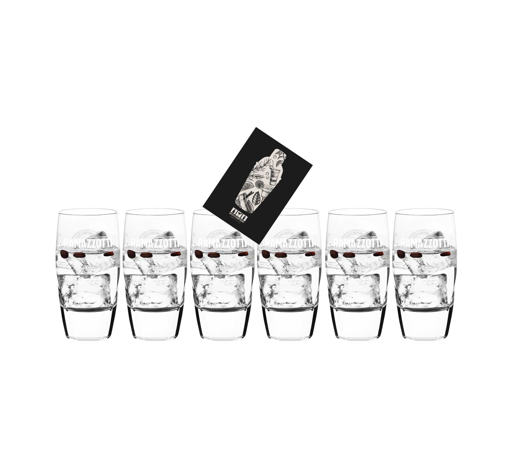 CHI Gläser-Set Ramazzotti Crema 1815 Glas bauchig Gläserset - 6er Set Gläser 2/4cl