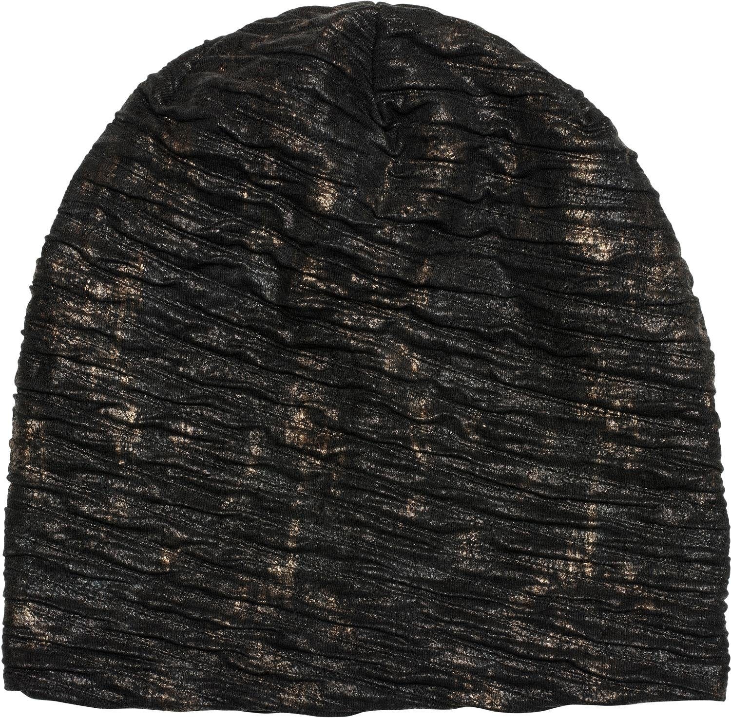 Metallic styleBREAKER (1-St) Beanie Antik Look Mütze Beanie im Schwarz-Bronze