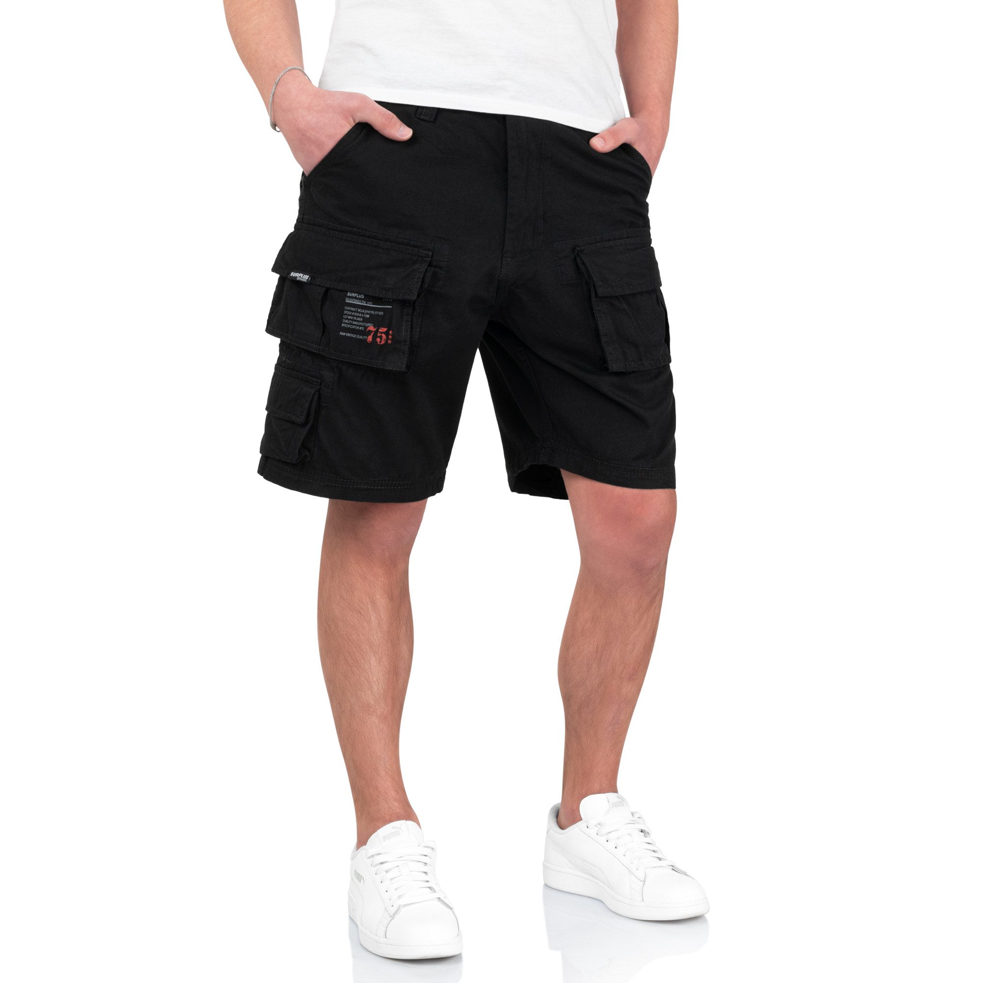 Trooper Cargoshorts Trooper Bermuda Baumwolle Sommer Shorts Kurze Hose Army knielang