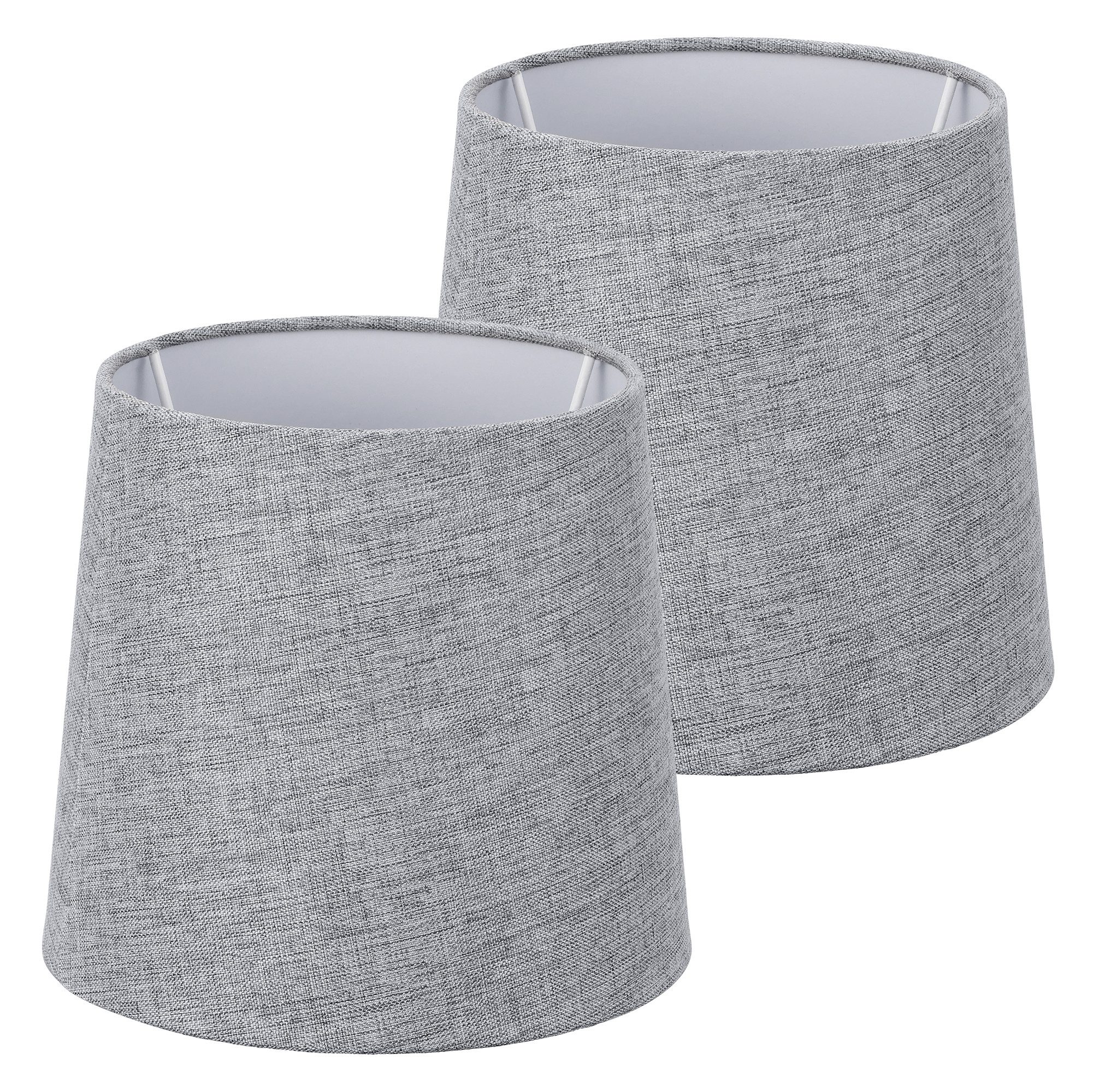 Navaris Lampenschirm 2x Lampenschirm aus Leinen - 2er Pack E14 Lampen Schirm