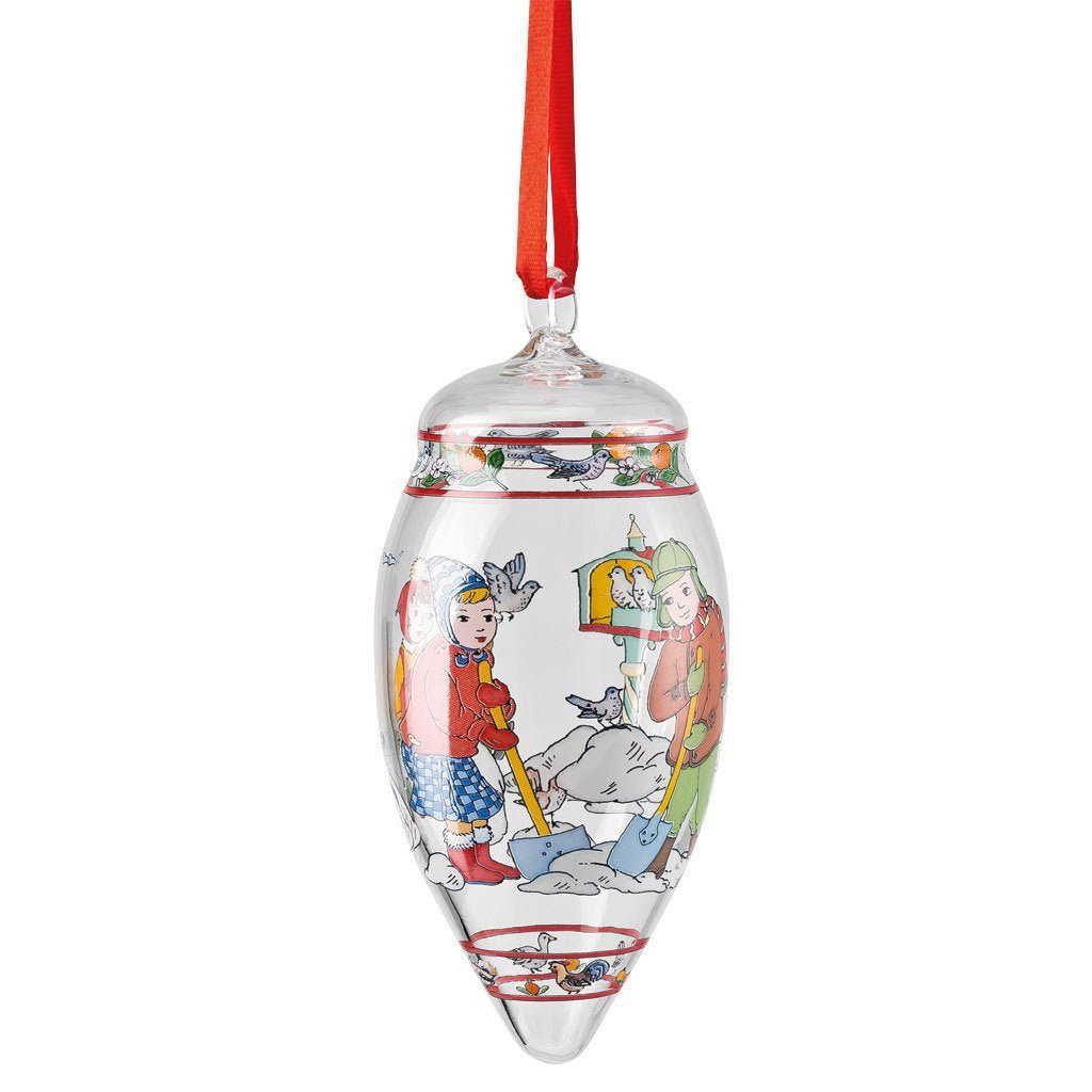 Hutschenreuther Christbaumschmuck Hutschenreuther Xmas XM - Glas-Zapfen »Winterzeit 8,5 cm«