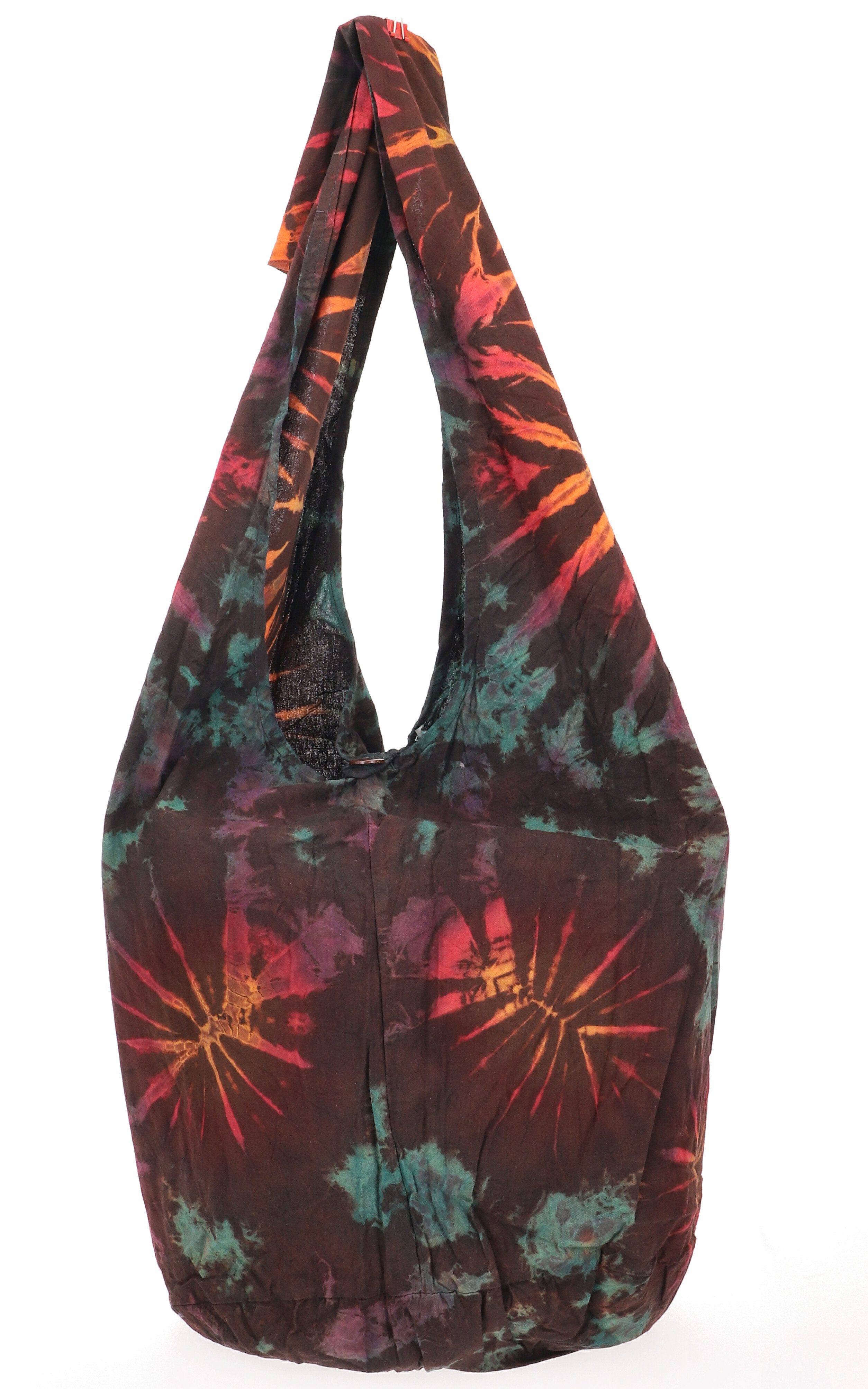 Guru-Shop Schultertasche Batik Beutel, geräumige Hippie Tasche, Goa..