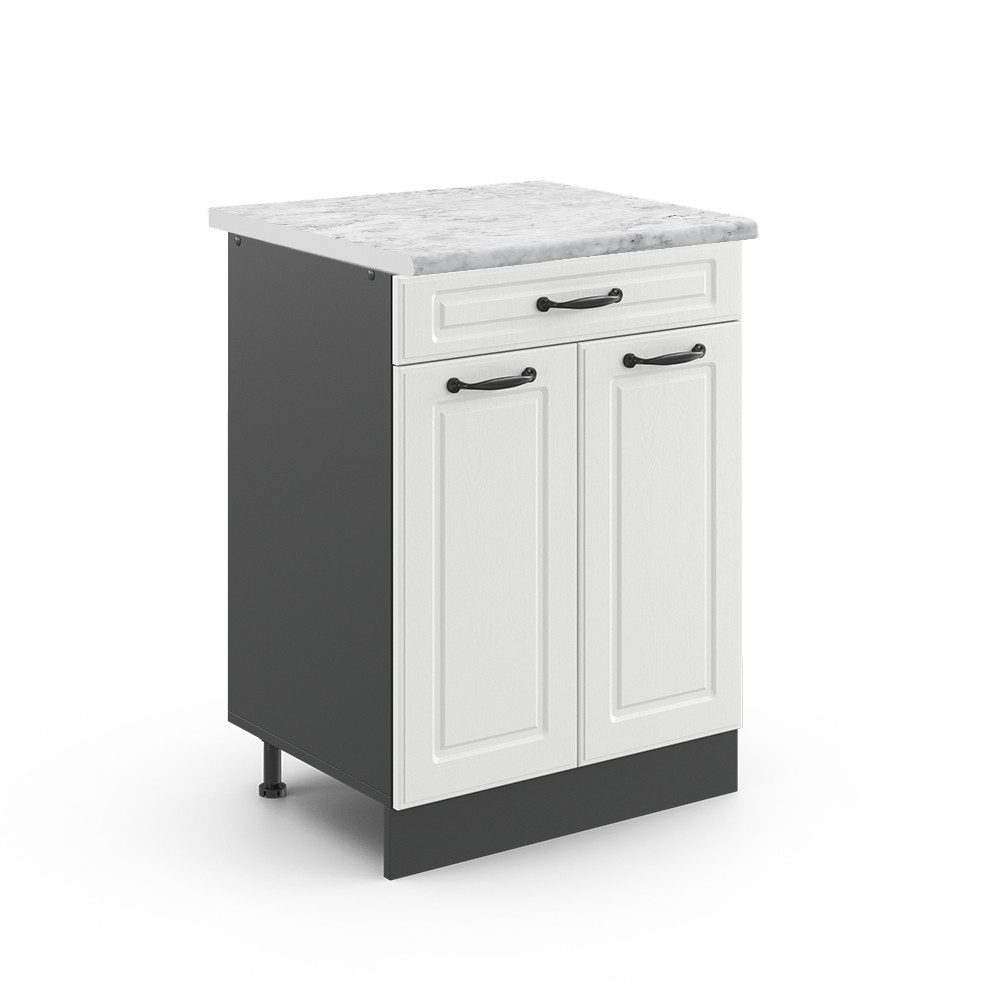 Vicco Unterschrank R-Line, Weiß Landhaus/Anthrazit, 80 günstig online kaufen