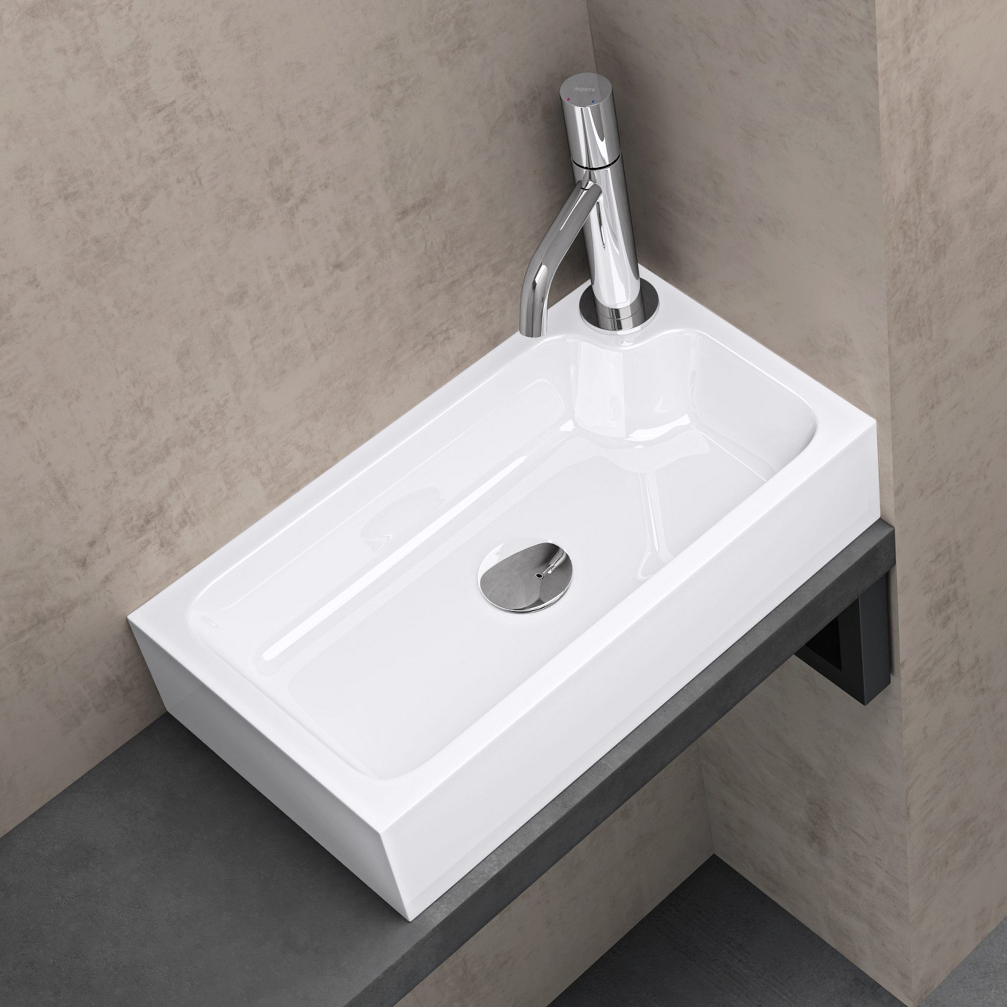 doporro Waschbecken Mineralguss Aufsatzwaschbecken Gäste WC günstig online kaufen