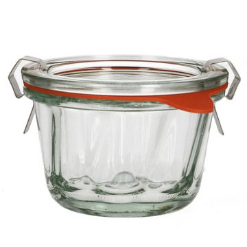 MamboCat Einmachglas 24er Set Weck Gugelhupfglas 165 ml + Glasdeckel Einkochringe Klammer