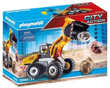 Playmobil® Spielwelt City Action Radlader Baustelle 70445, Schauffel-Bagger Bau-Fahrzeug Stadt Spielzeug-Figur