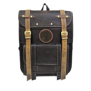 Wanderrucksack Vintage Leder Rucksack Echtes Leder Retro Stil Wanderrucksack Daypack Bagpack für Damen und Herren Tagesrucksack, echtesleder