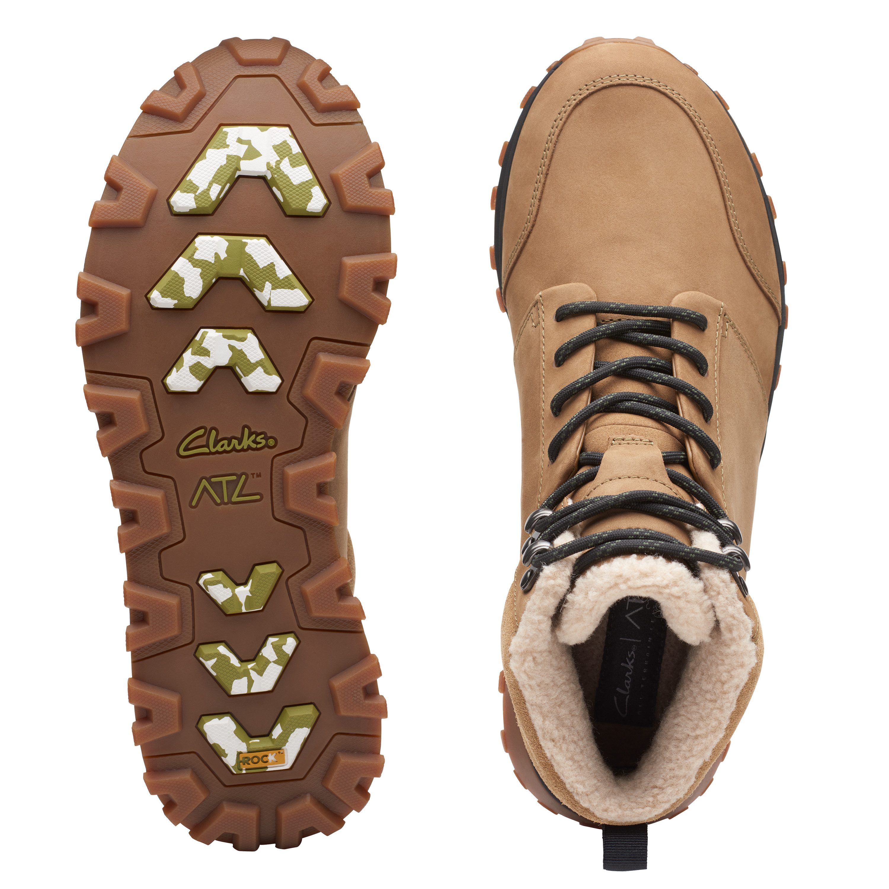 Clarks ATL Trek Up WP Schnürstiefel Hiking Boots, Schnürboots, Winterstiefel mit herausnehmbarem Fußbett