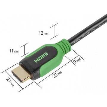 Vivanco High Speed - HDMI-Kabel - schwarz/grün HDMI-Kabel