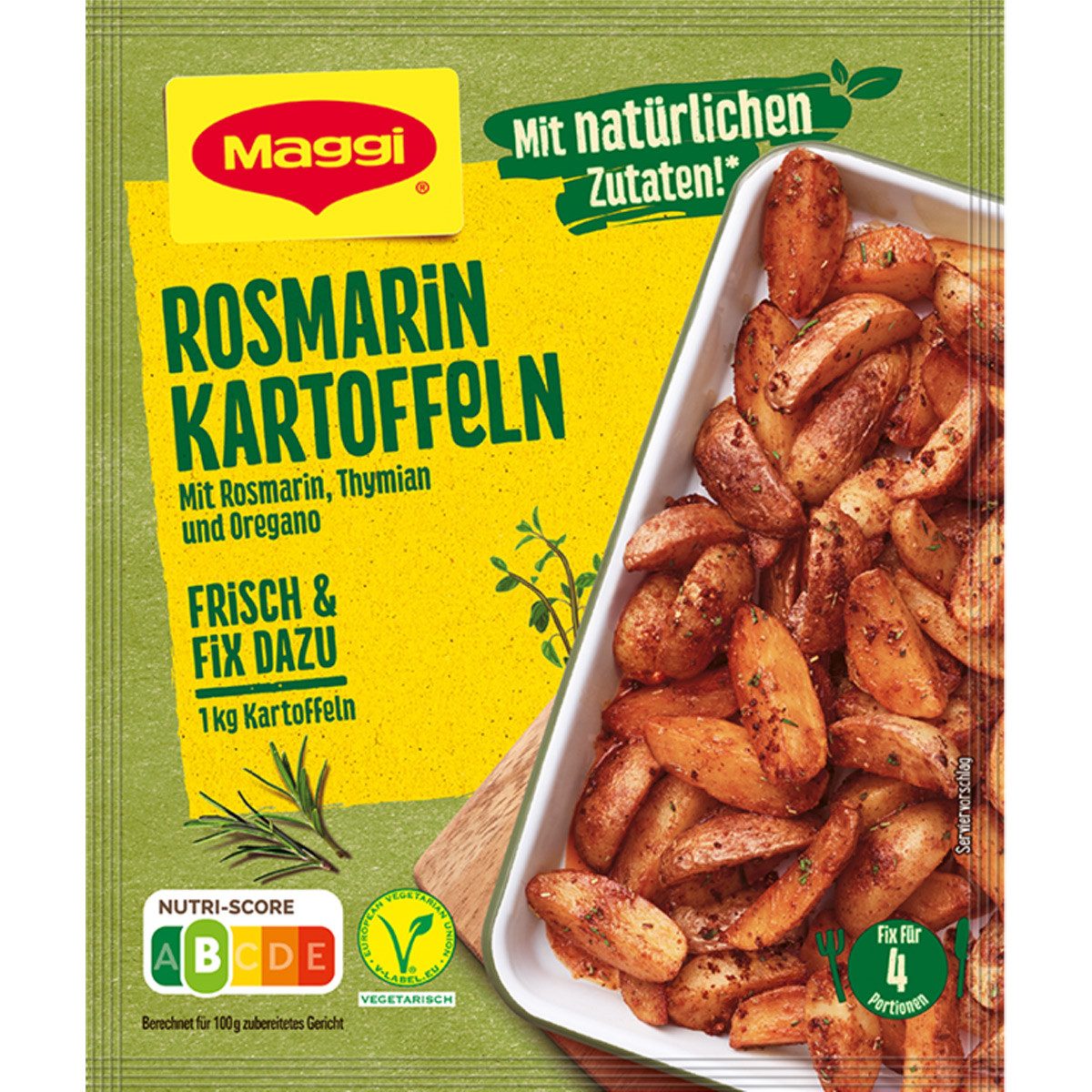 MAGGI Gewürz, Maggi Fix für Rosmarin Kartoffeln mit Rosmarin Thymian und Oregano 28g