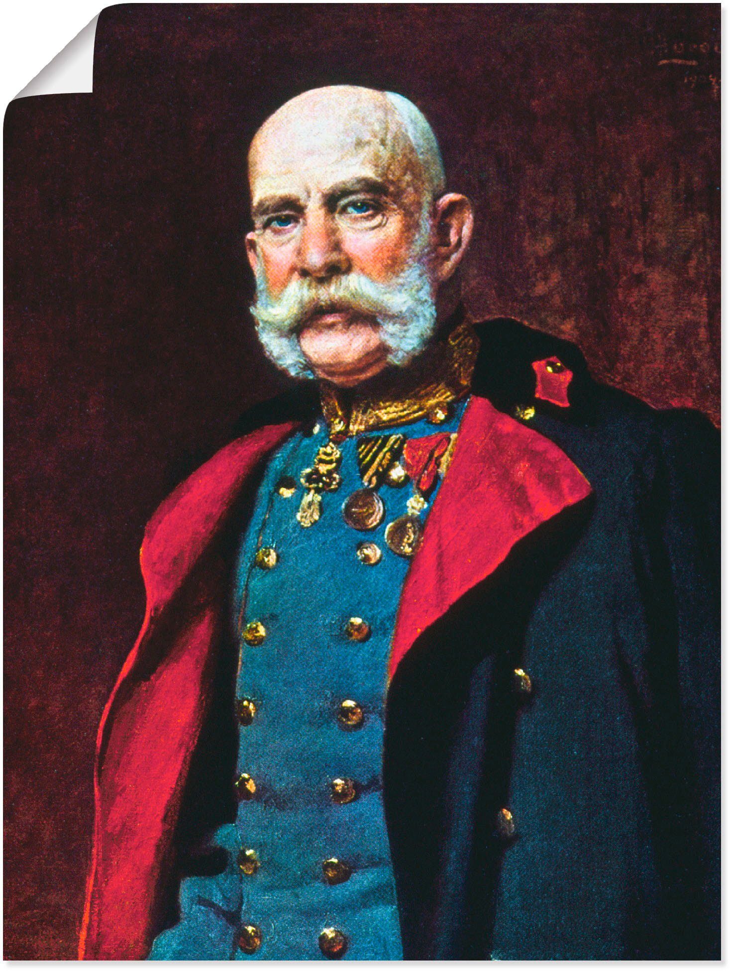 Artland Wandbild Kaiser Franz Joseph als Poster Alubild, oder in Größen 1902, I., Leinwandbild, Menschen versch. Wandaufkleber (1 St)