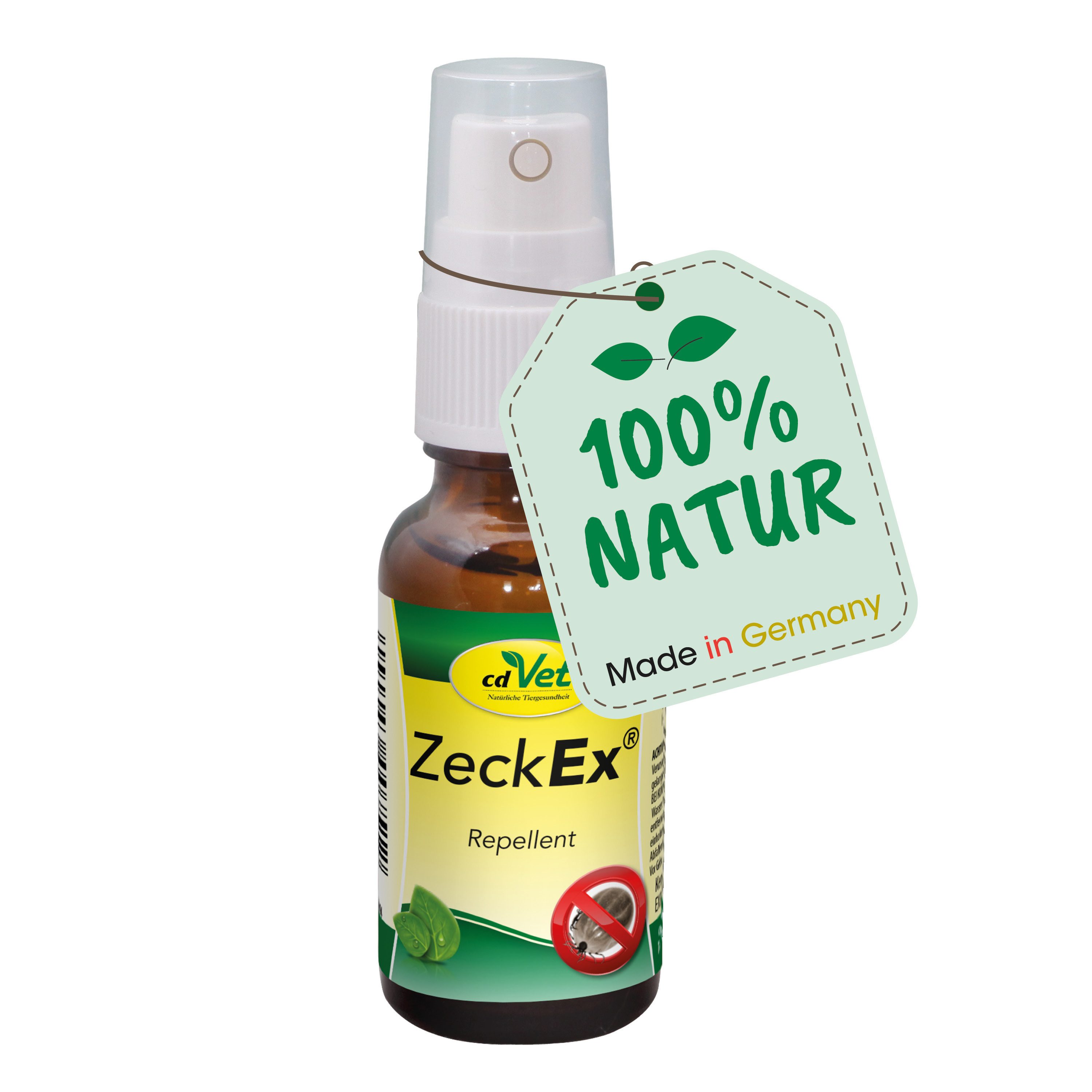 cdVet Zeckenschutzmittel ZeckEx, 20 ml, Sofortschutz bis zu 5 Stunden vor Zecken