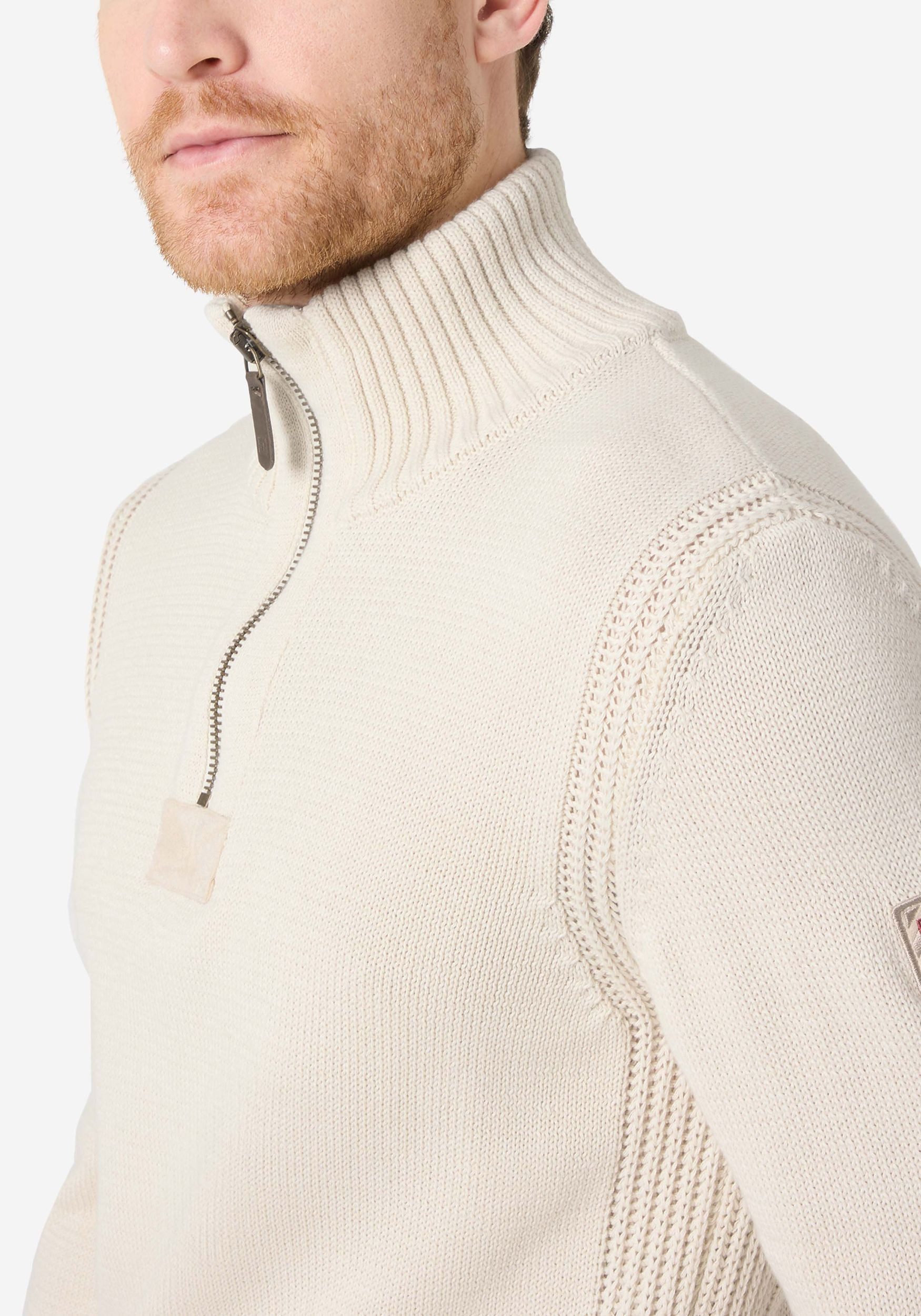 TIMEZONE Strickpullover Stilvoller Pullover mit Reißverschluss-Design günstig online kaufen