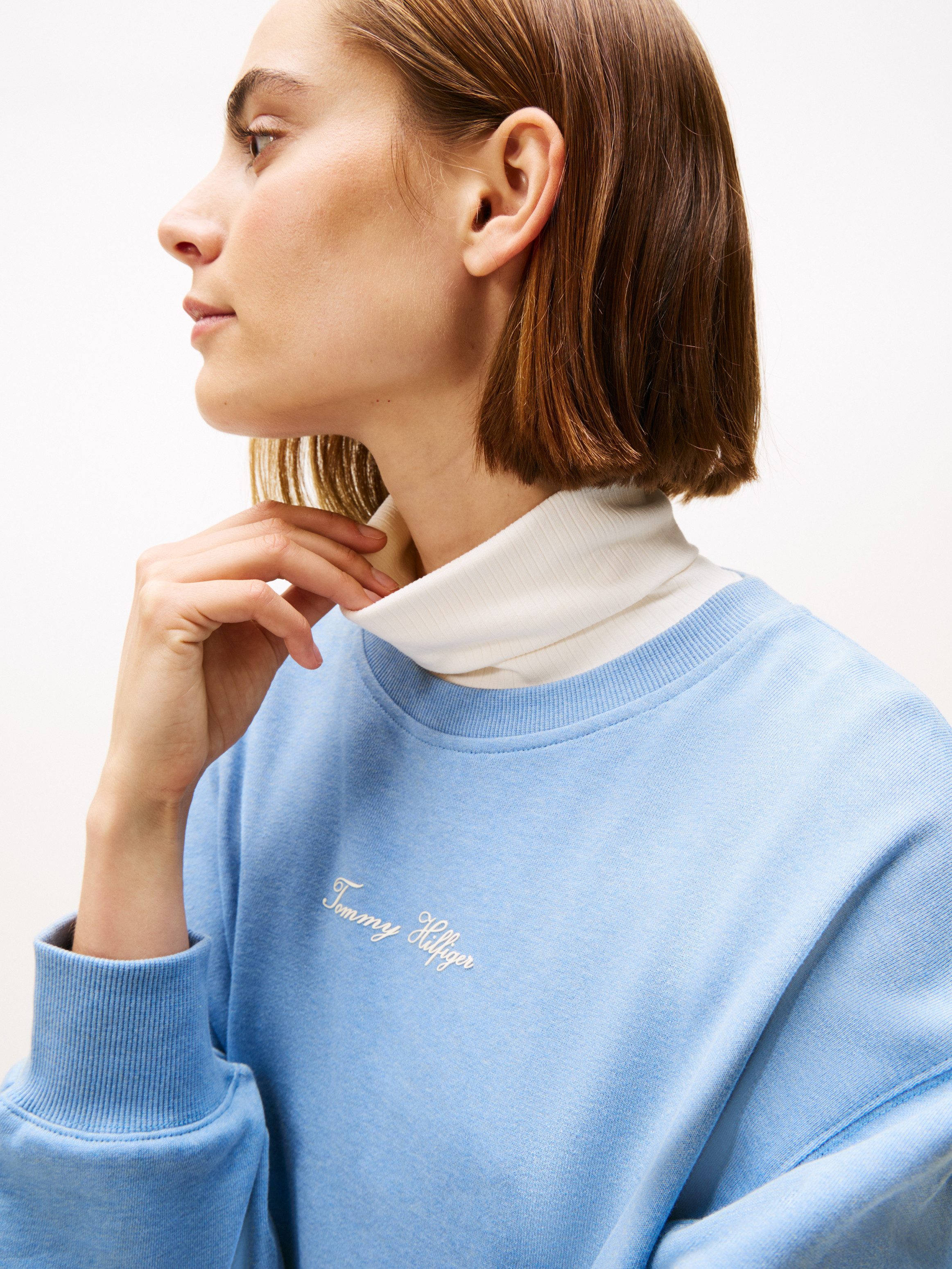 Tommy Hilfiger Sweatshirt CLASSIC SCRIPT TERRY SWEATSHIRT günstig online kaufen