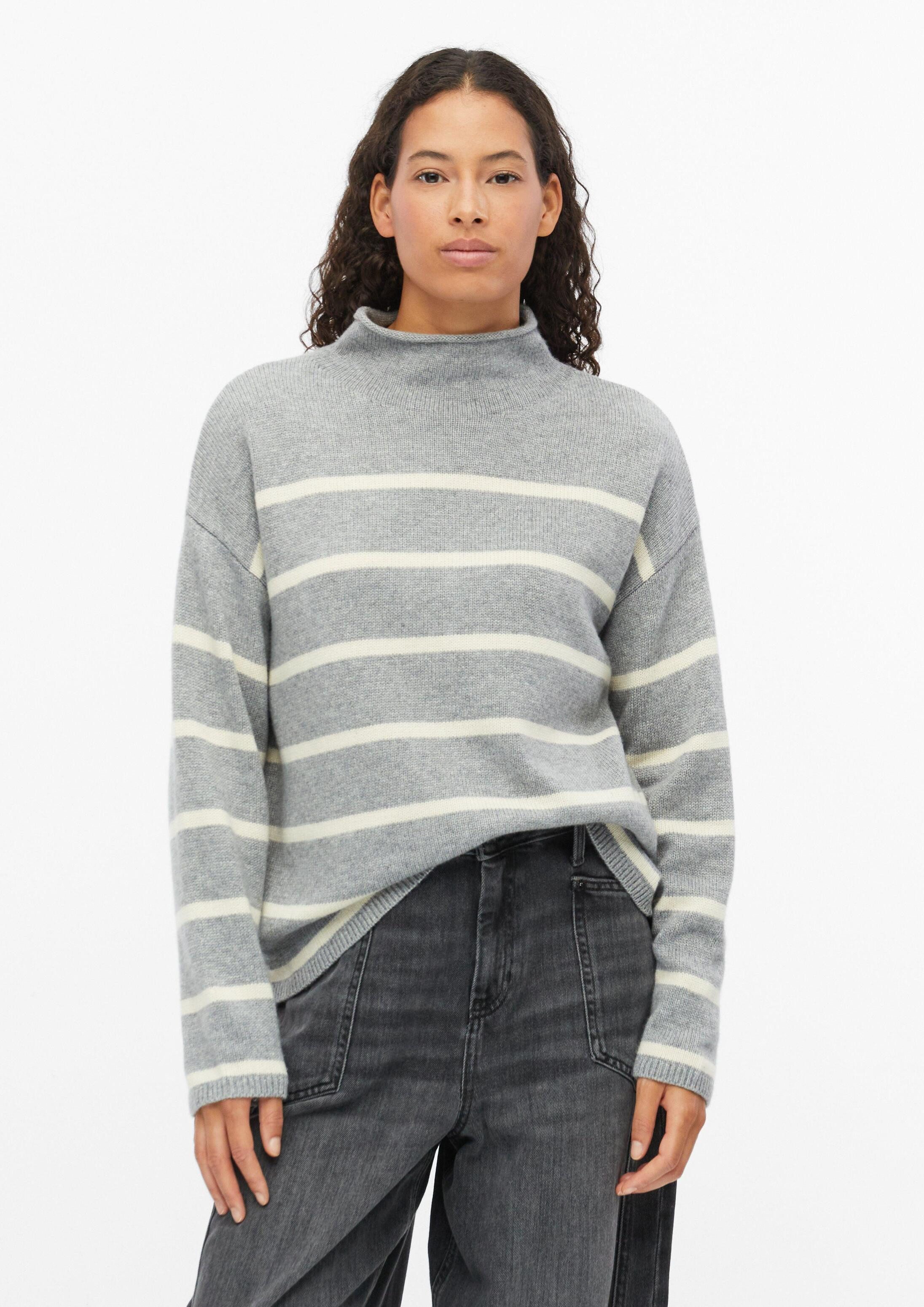 s.Oliver Longpullover Strickpullover Gestreifter Strickpullover im Relaxed Fit