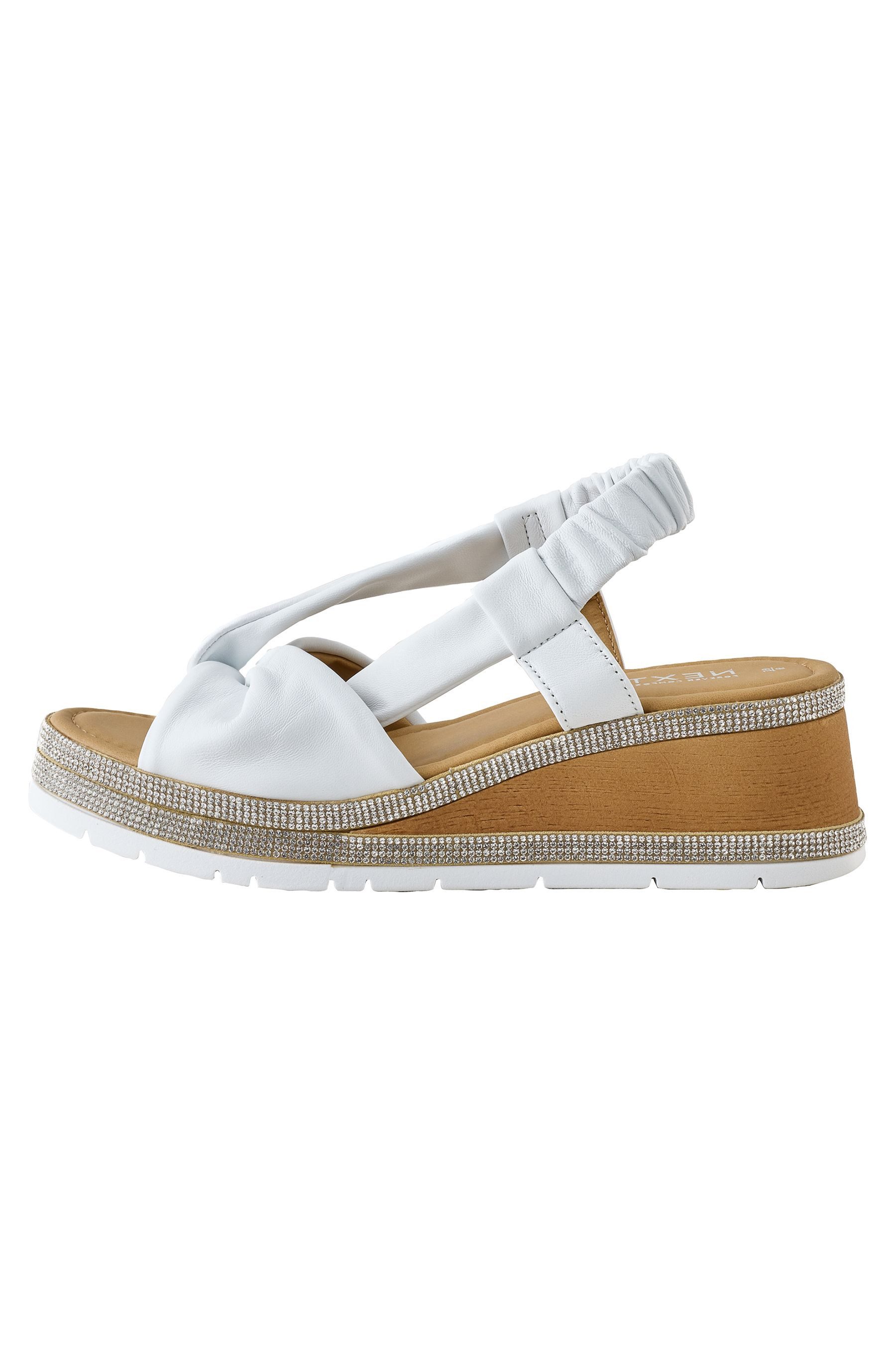 Next Forever Comfort® zehenfreie Wedges mit Glitzer Keilsandalette