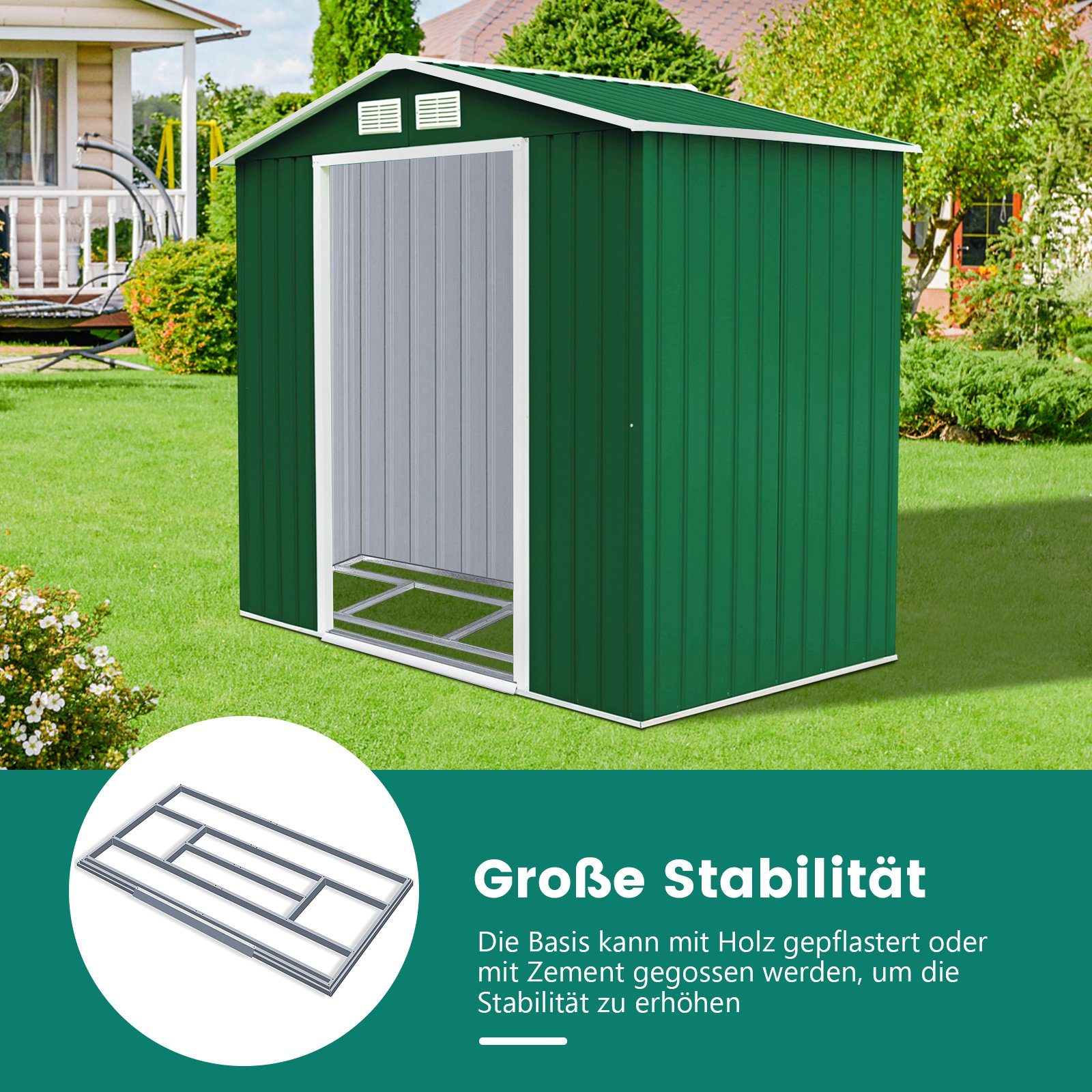 COSTWAY Gerätehaus, BxT: 213x127 cm, mit günstig online kaufen