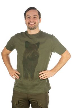 OS-Trachten T-Shirt Smuxu Kurzarm Jagdshirt mit Wildsau-Druck auf dem Vorderteil