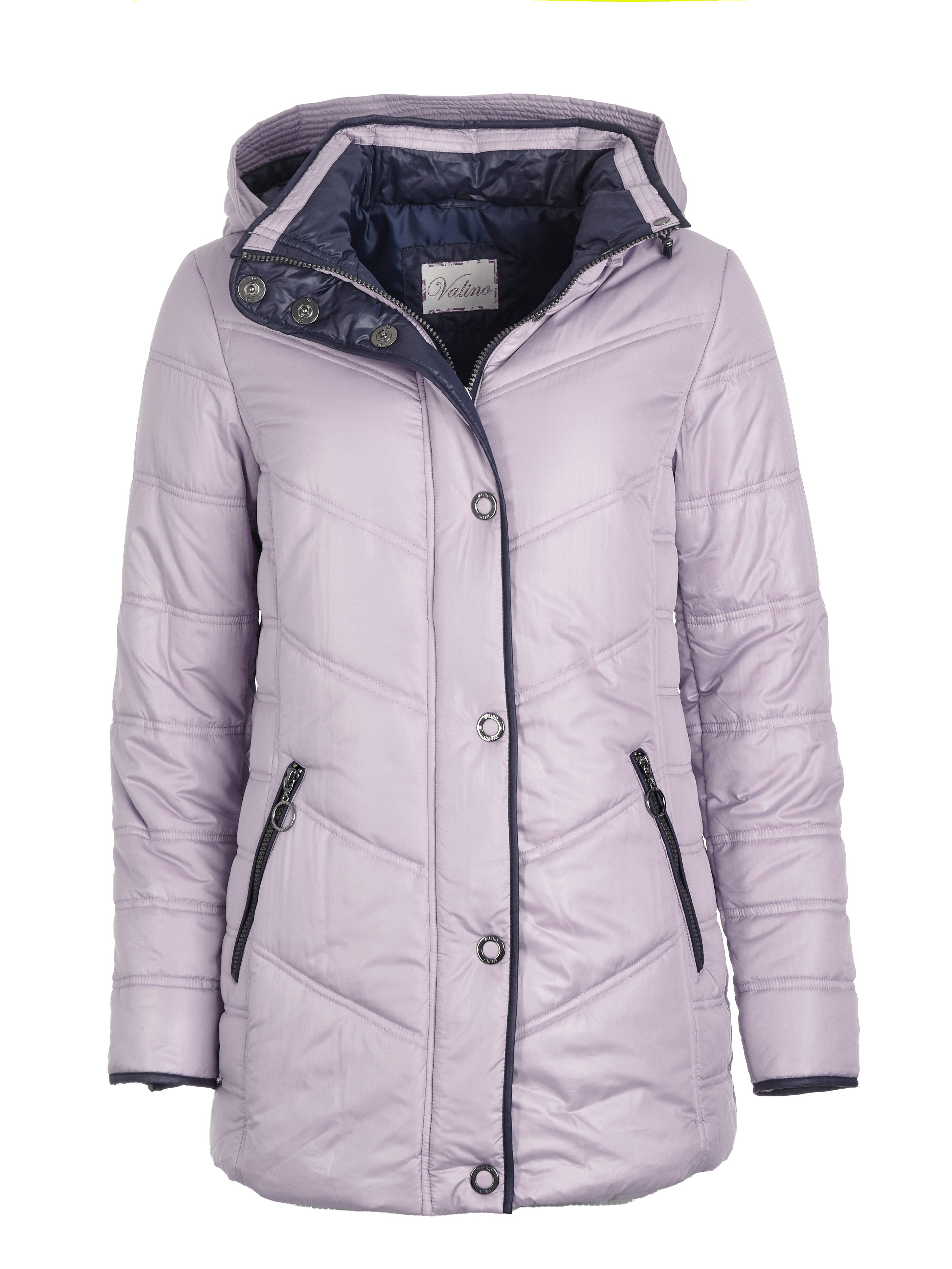 BLUE FLAME Steppjacke 60-310,Valino kuschlig weiche Steppjacke mit Kapuze angeschnittene Kapuze