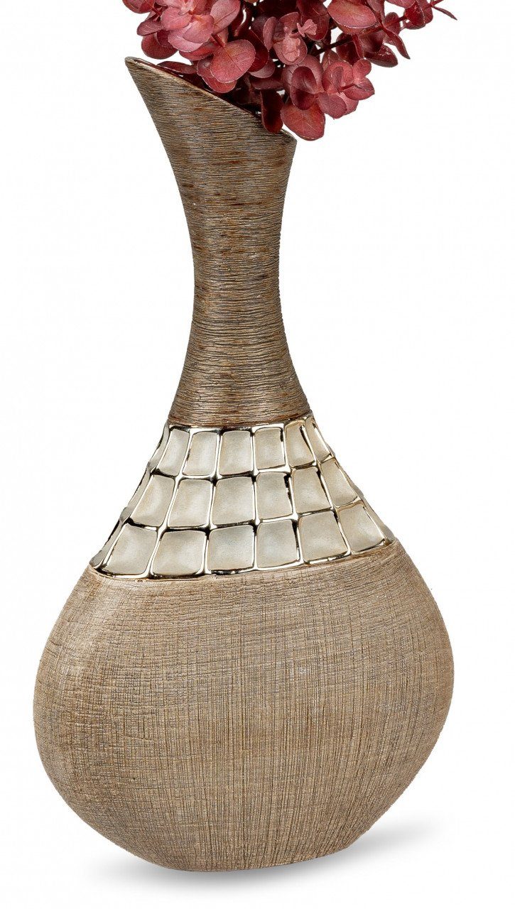 formano Dekovase Karamell, Braun B:9cm H:36cm Keramik
