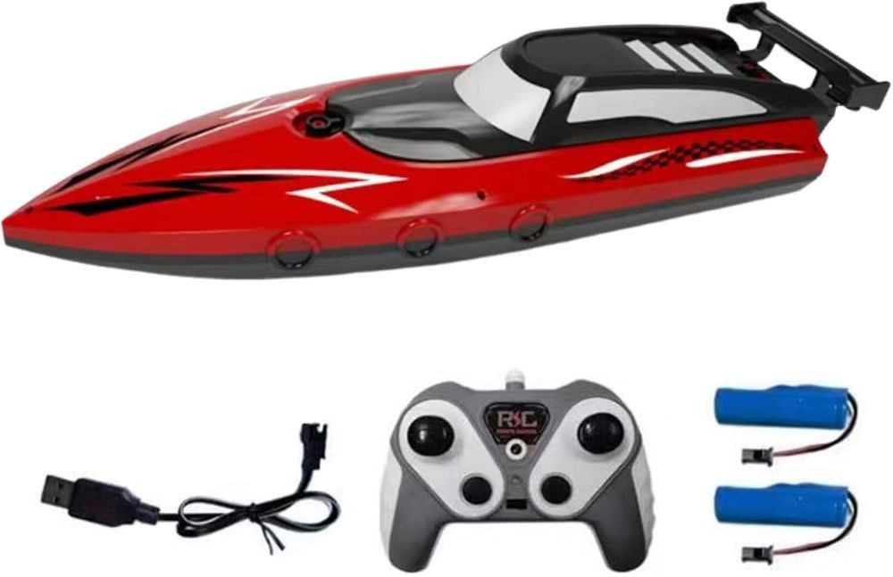 RC-Boot Ferngesteuertes Rennboot 2.4G Elektro mit Doppelschraube DE.
