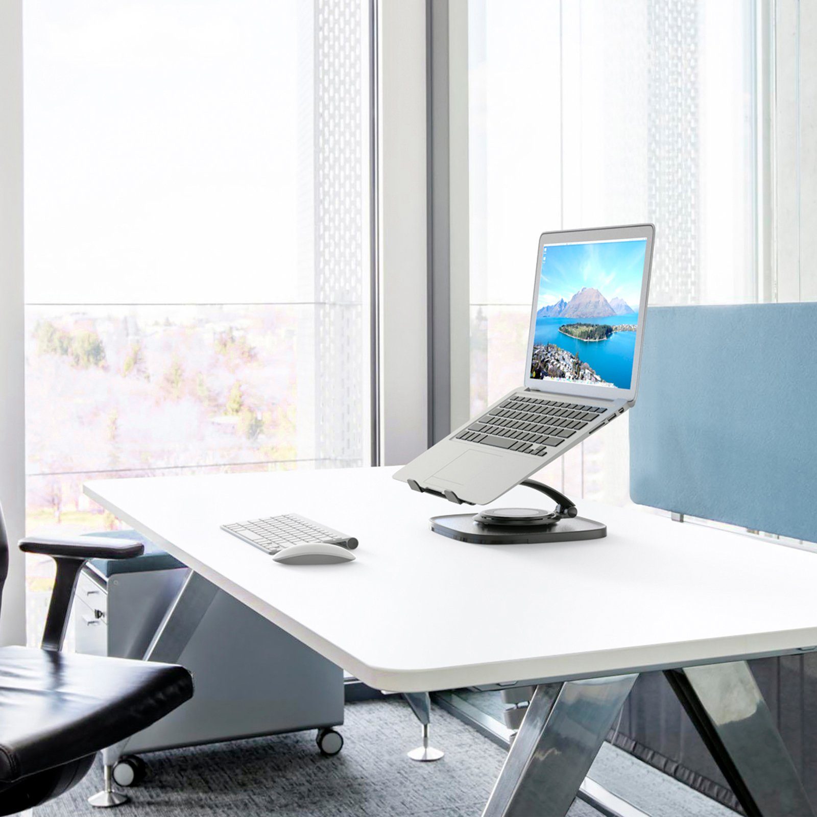 SVITA Laptoptisch IKSAN, Drehbar, Neigbar, Höhenverstellbar, Aluminium, Sch günstig online kaufen