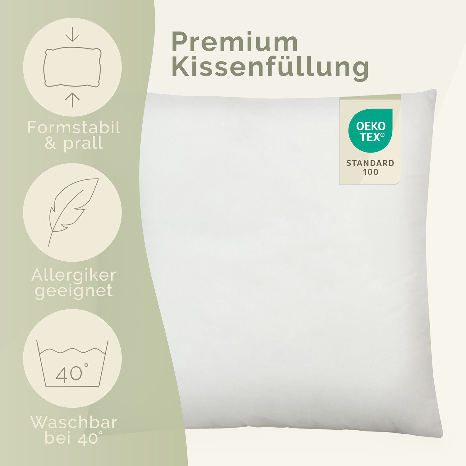 Blumtal Kissenfüllung Blumtal Kissenfüllung - Oeko-TEX zertifizierte Füllung, Füllkissen in verschiedenen Größen
