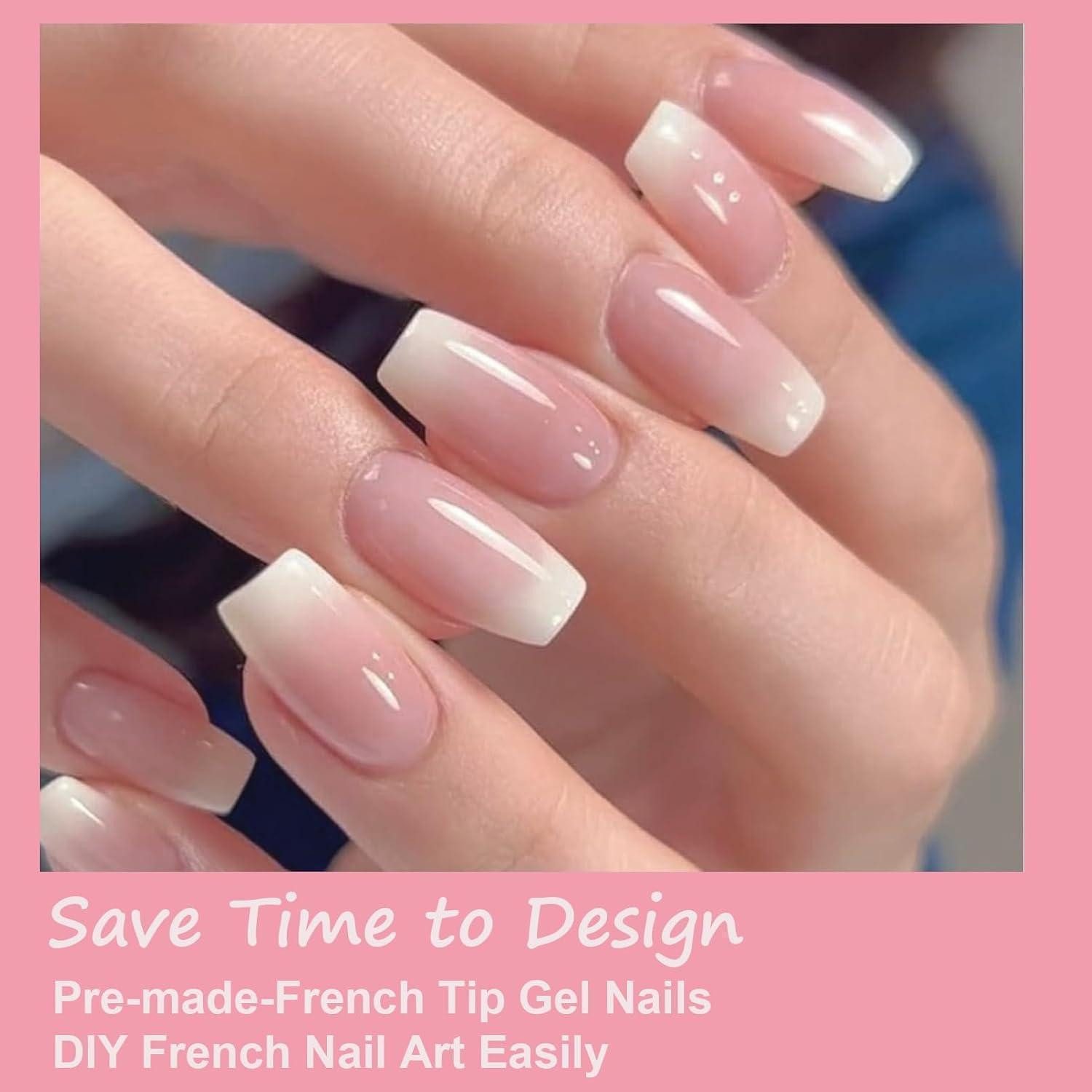 LuxusKollektion Kunstfingernägel Falsche Nägel Tips Set 240 Französisch Auf günstig online kaufen