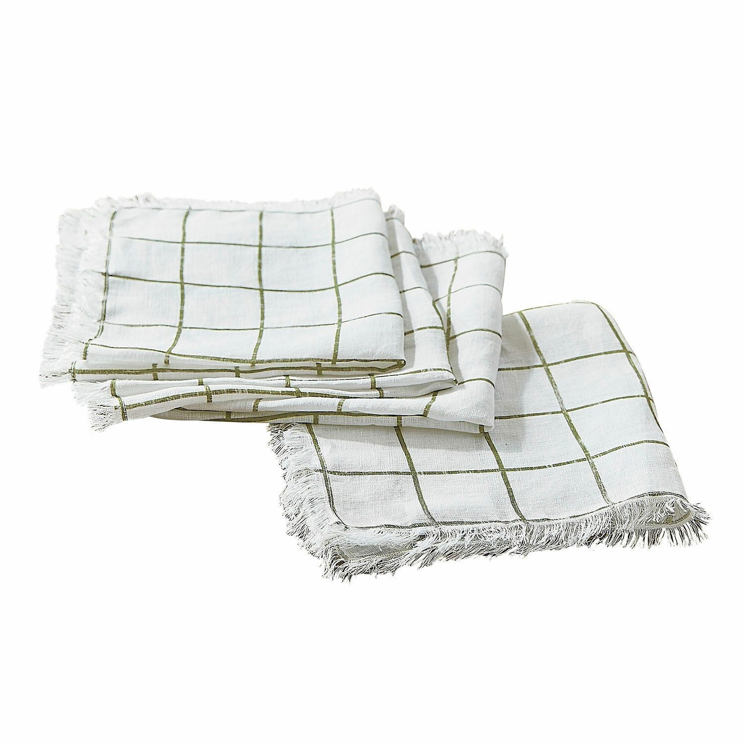 Mirabeau Stoffserviette Serviette 4er Set Klivento weiß/grün