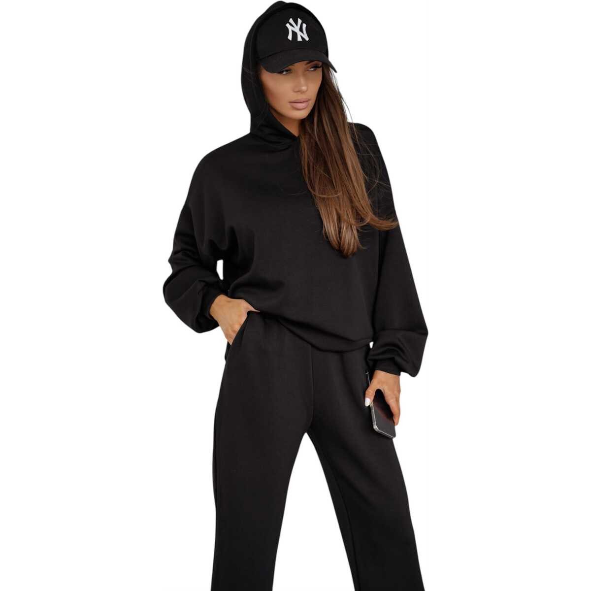 EloModa Jogginganzug Jogginganzug Damen Trainingsset OVERSIZE – Hoodie & Jogginghose bequem (2-tlg)